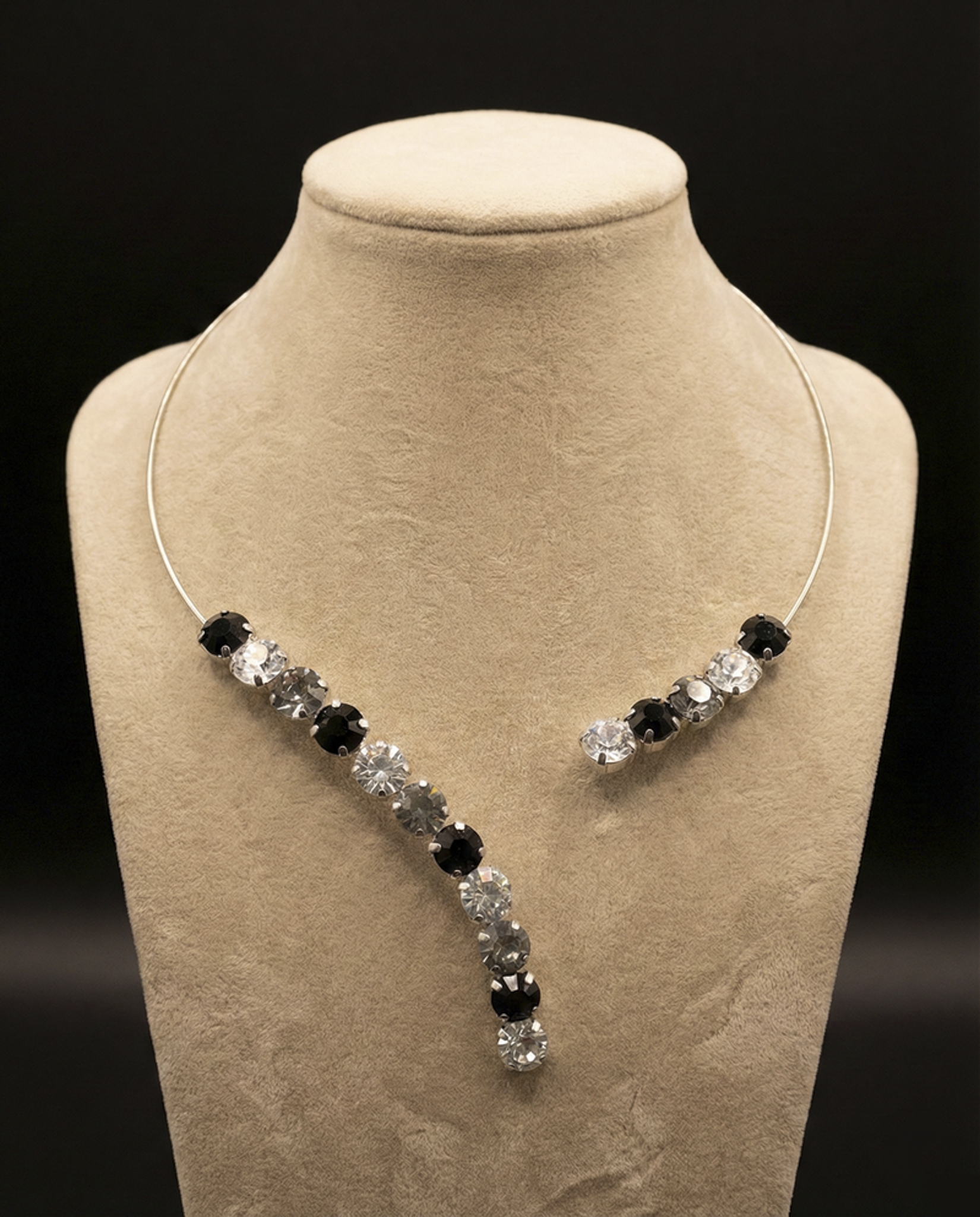 Freya collarino - Silver - CRYSTAL, GRIGIO, NERO
