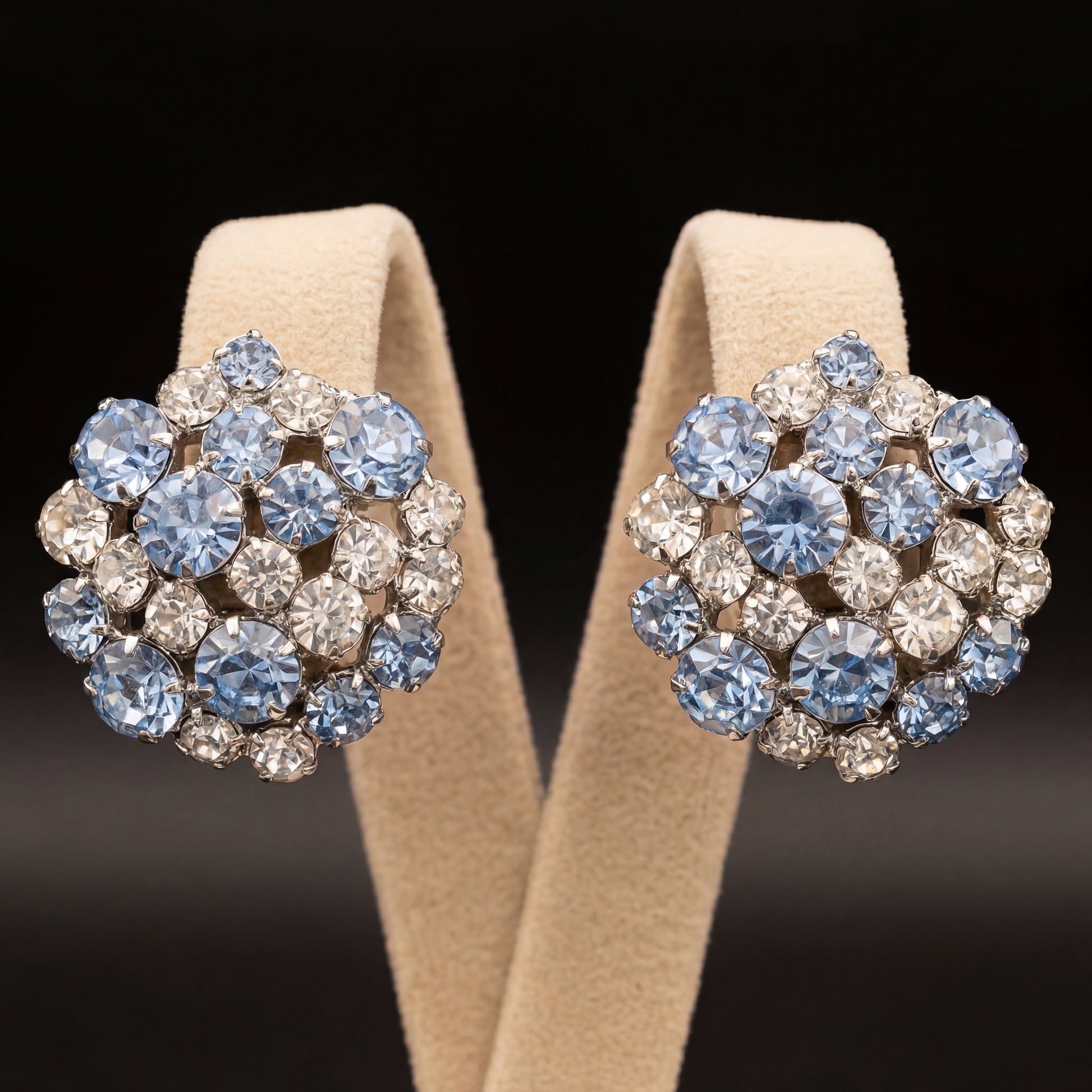 Freya orecchini - Argento - Azzurro Polvere Crystal