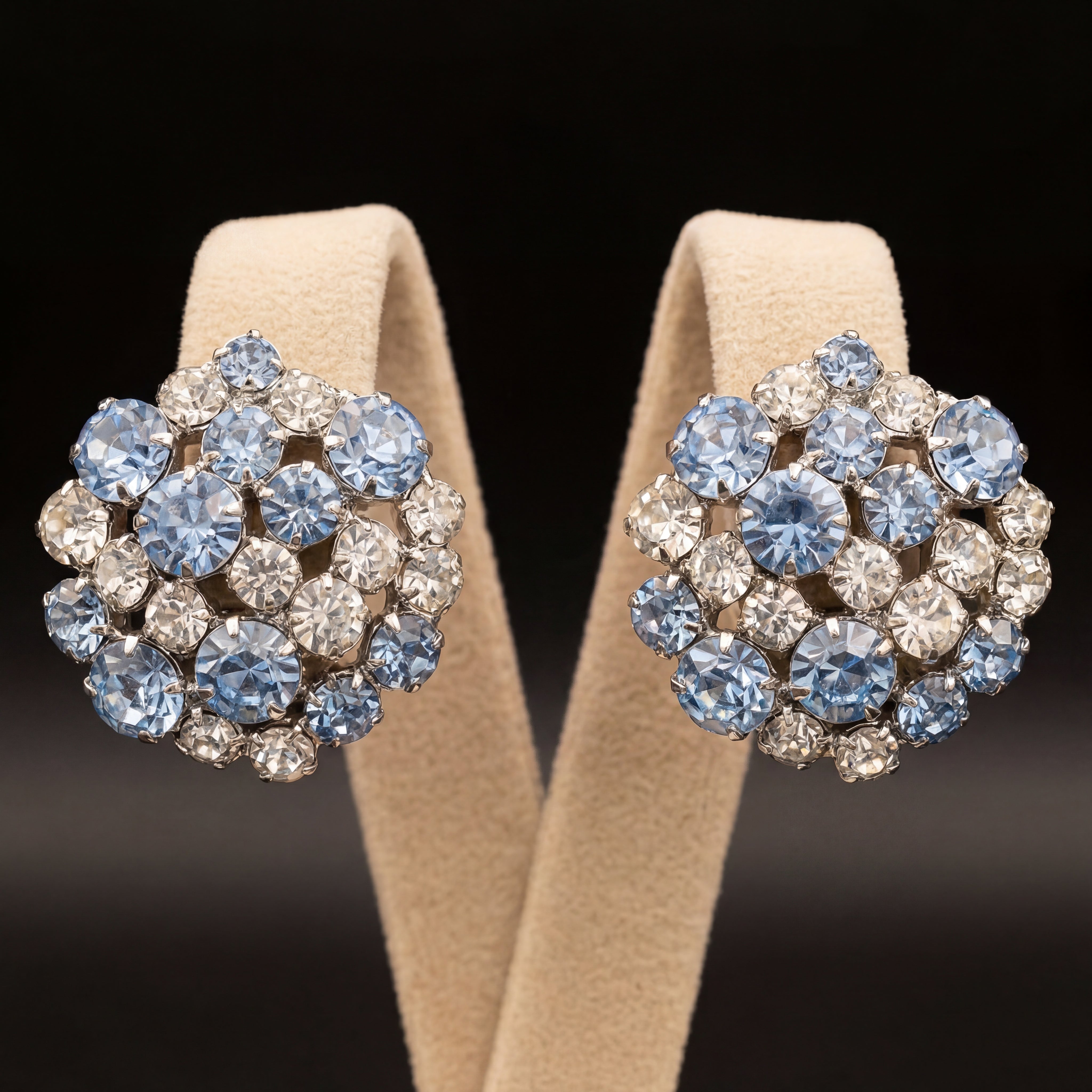 Freya orecchini - Argento - Azzurro Polvere Crystal