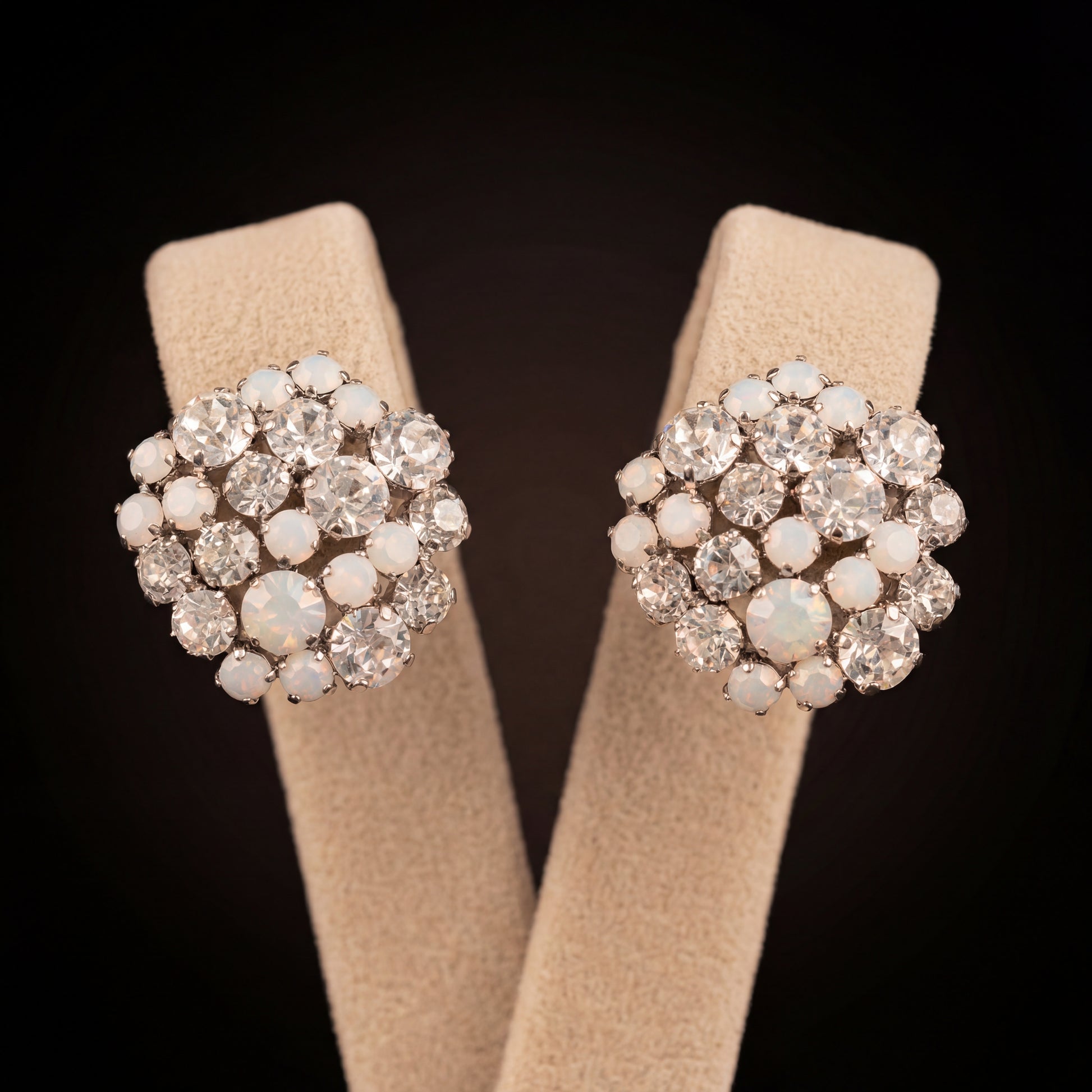 Freya orecchini - Argento - Bianco Opale Crystal