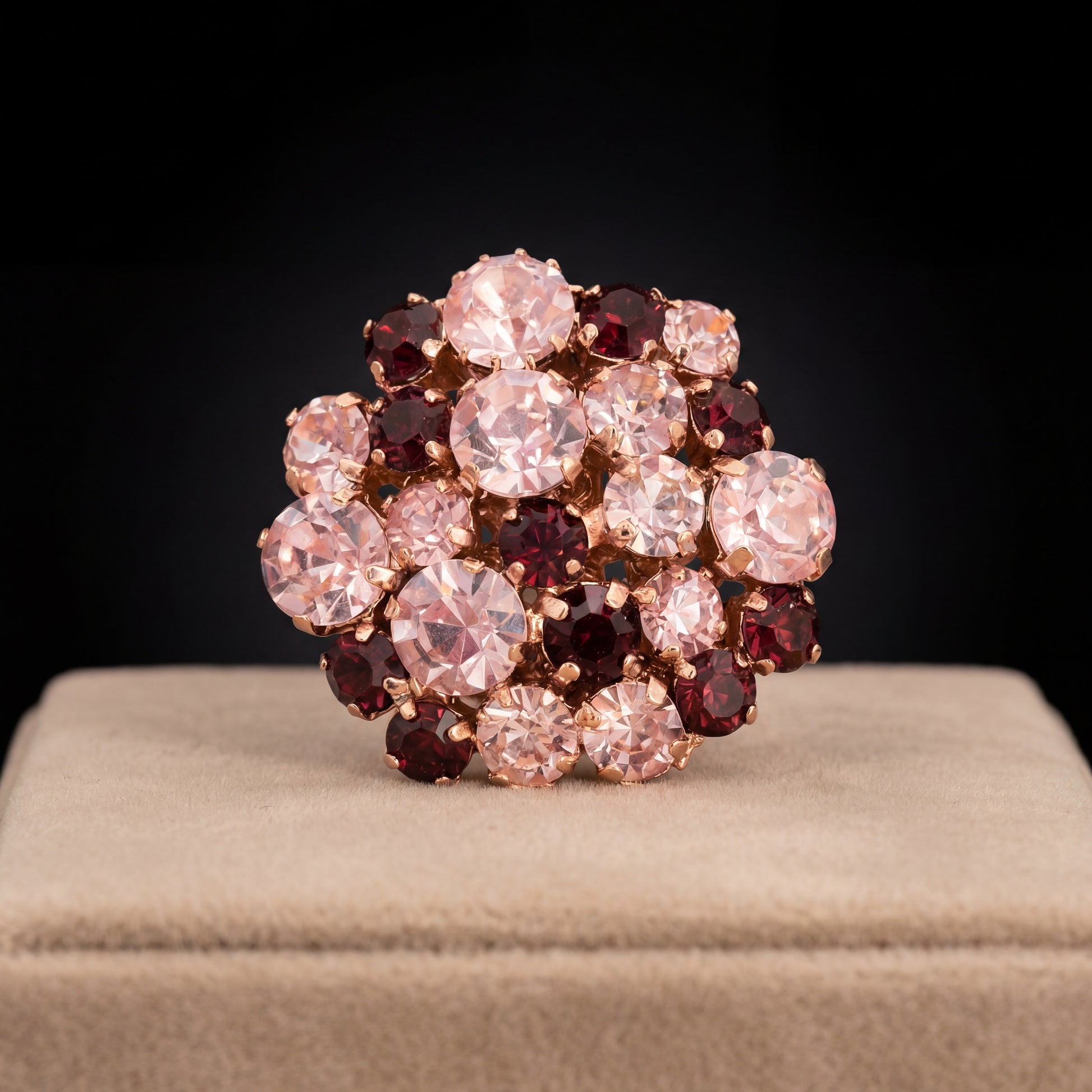 Freya spilla - Oro Rosa - Burgundy Rosa Chiaro