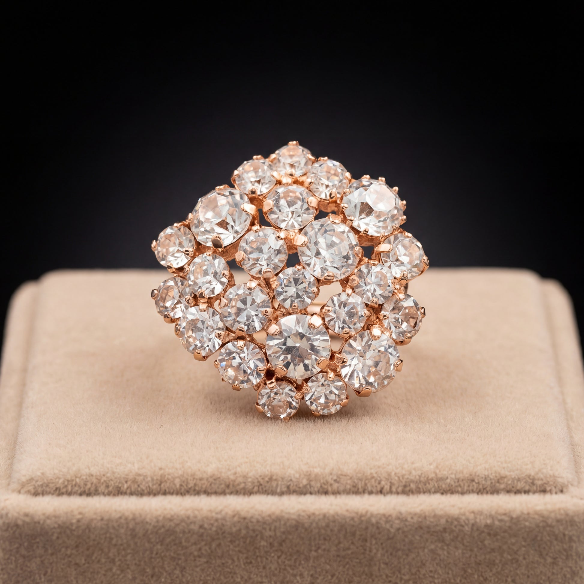 Freya spilla - Oro Rosa - Crystal