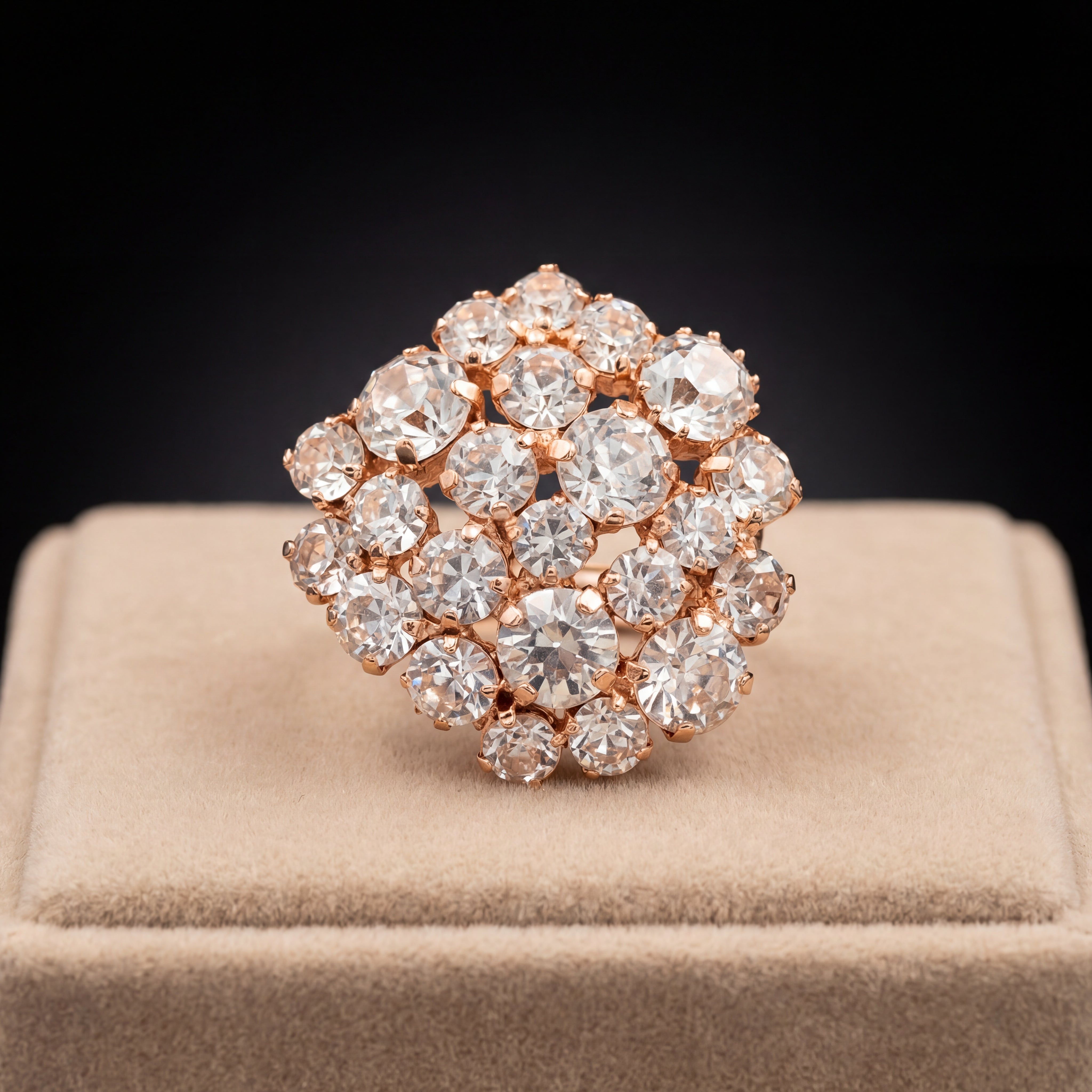 Freya spilla - Oro Rosa - Crystal
