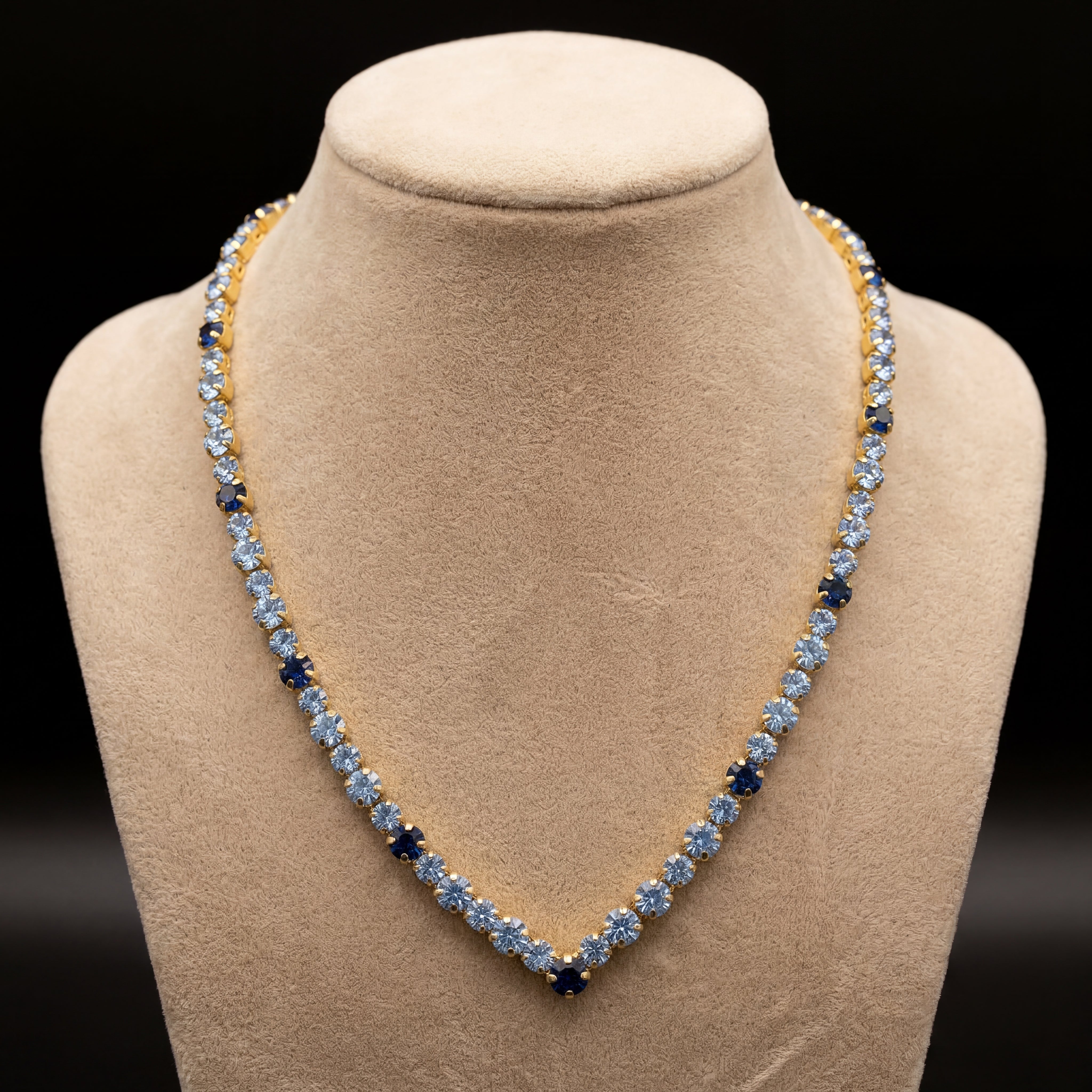 Ikra collana - Oro Giallo - AZZURRO POLVERE, BLU MONTANA