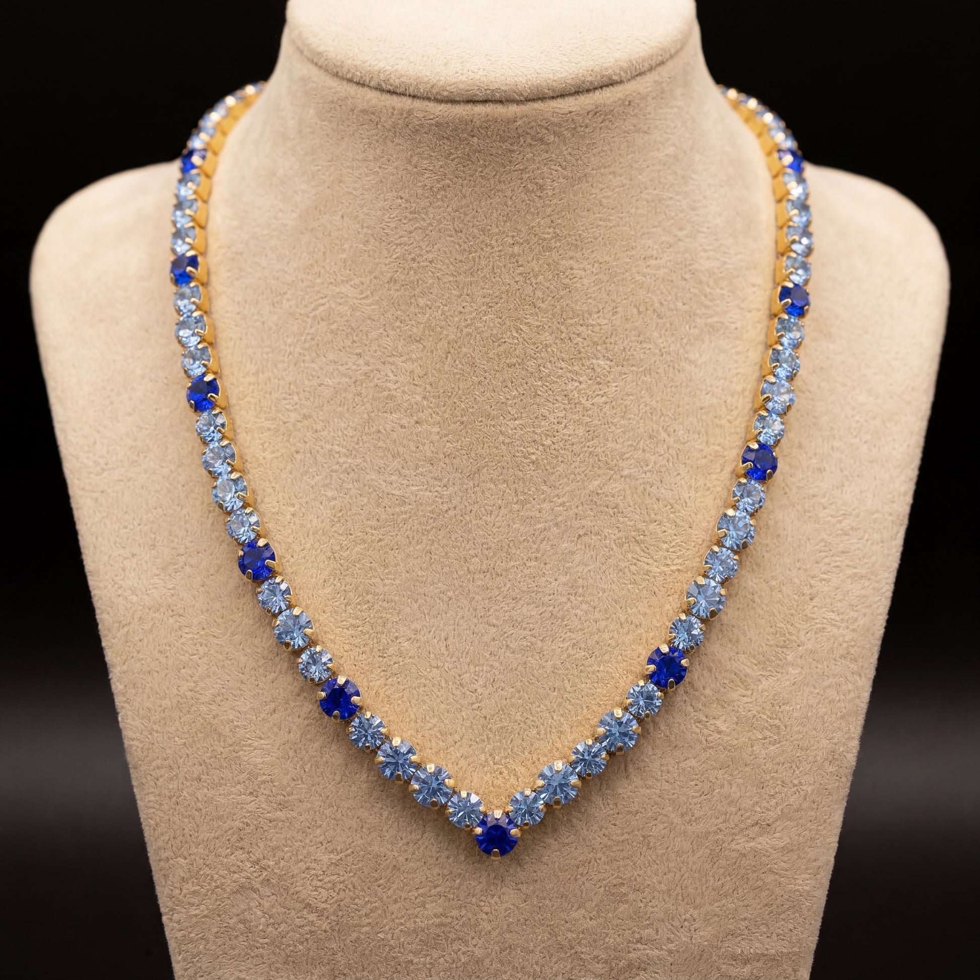 Ikra collana - Oro Giallo - AZZURRO POLVERE, ZAFFIRO