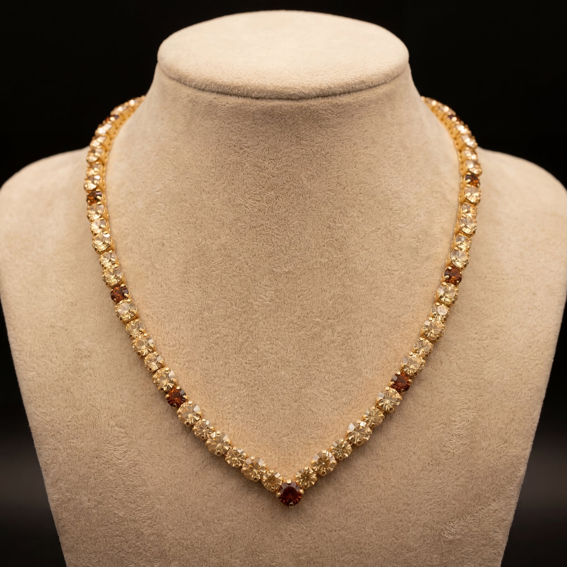 Ikra collana - Oro Giallo - GOLD TOPAZIO SCURO