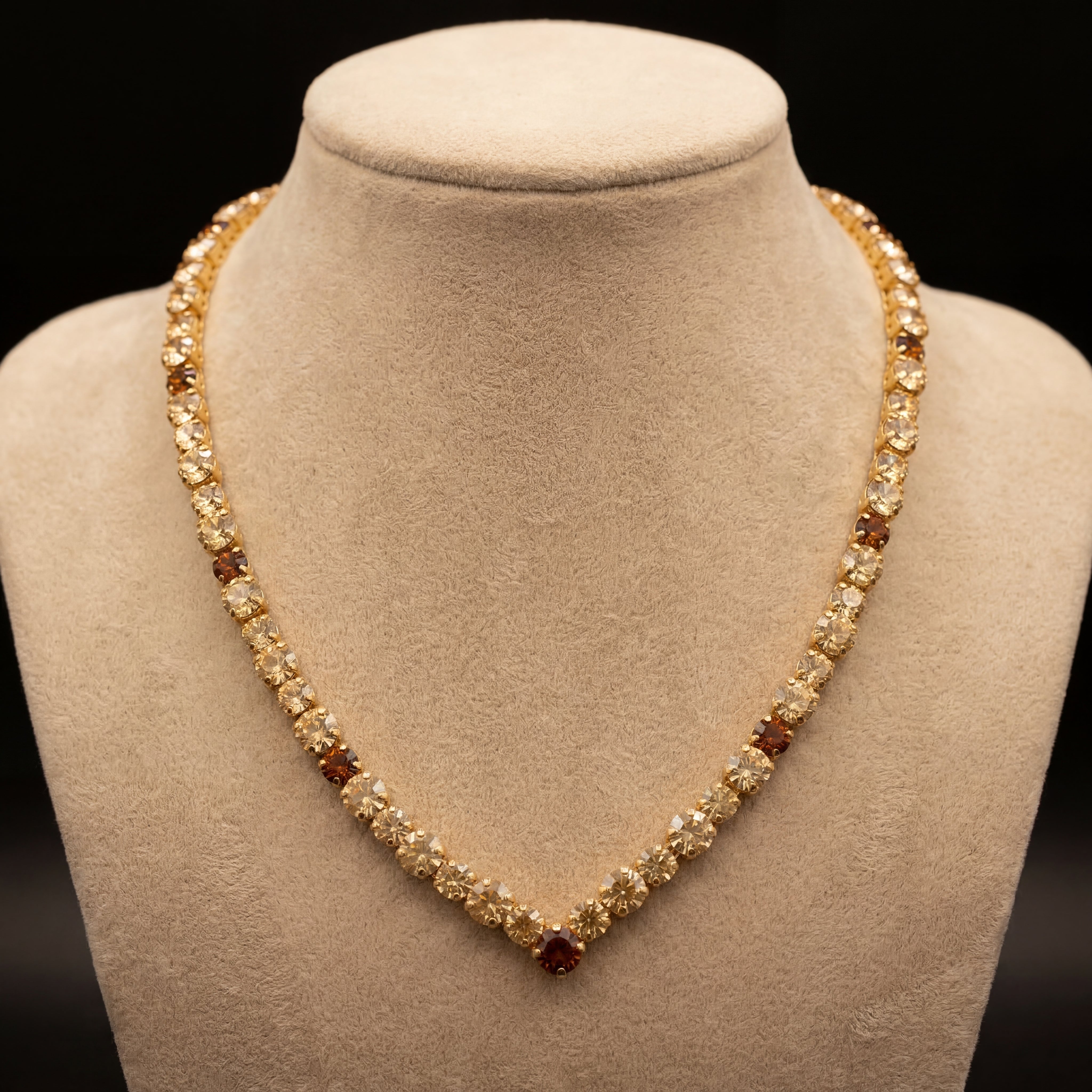Ikra collana - Oro Giallo - GOLD TOPAZIO SCURO