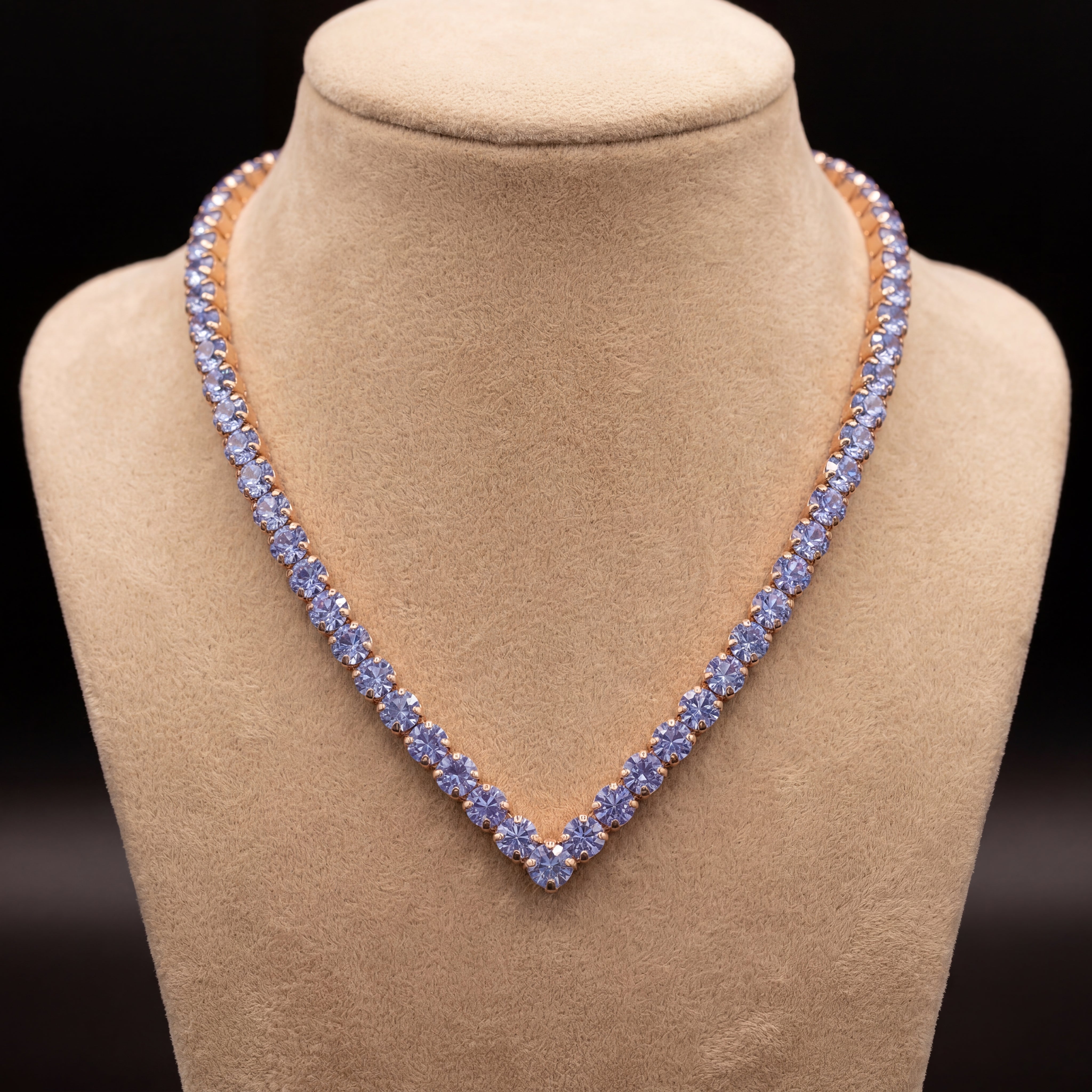 Ikra collana - Oro Rosa - AZZURRO POLVERE