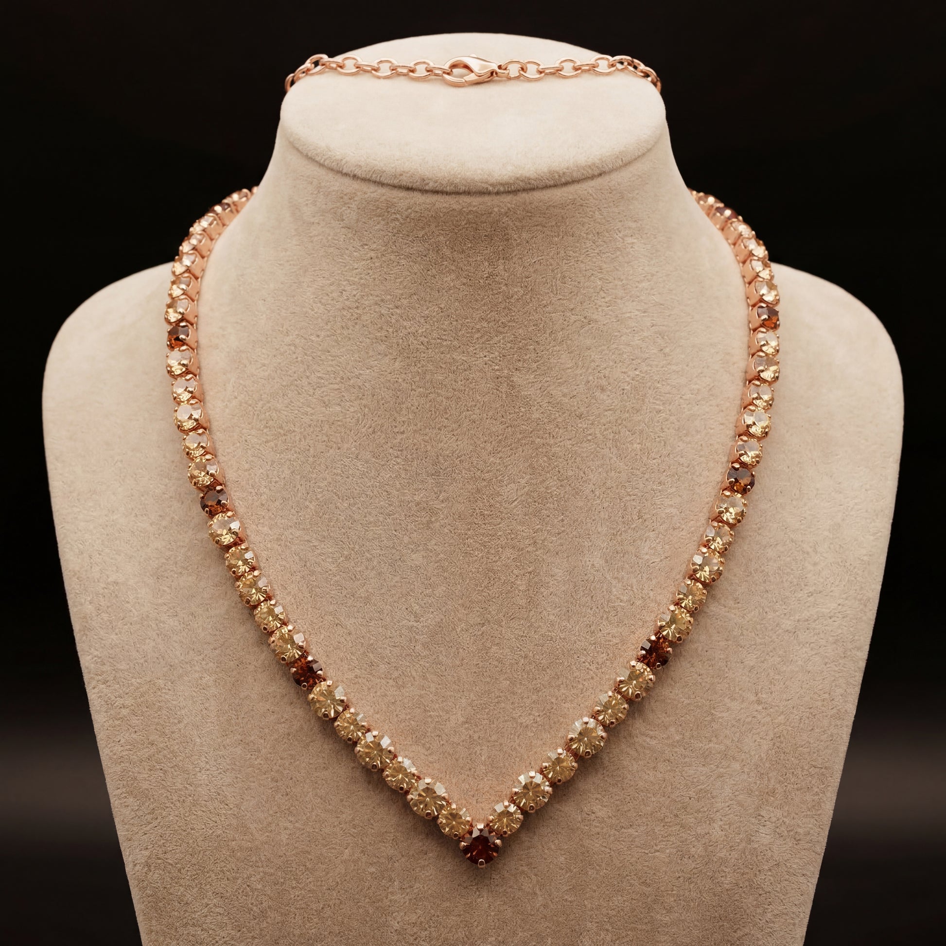 Ikra collana - Oro Rosa - GOLD TOPAZIO SCURO