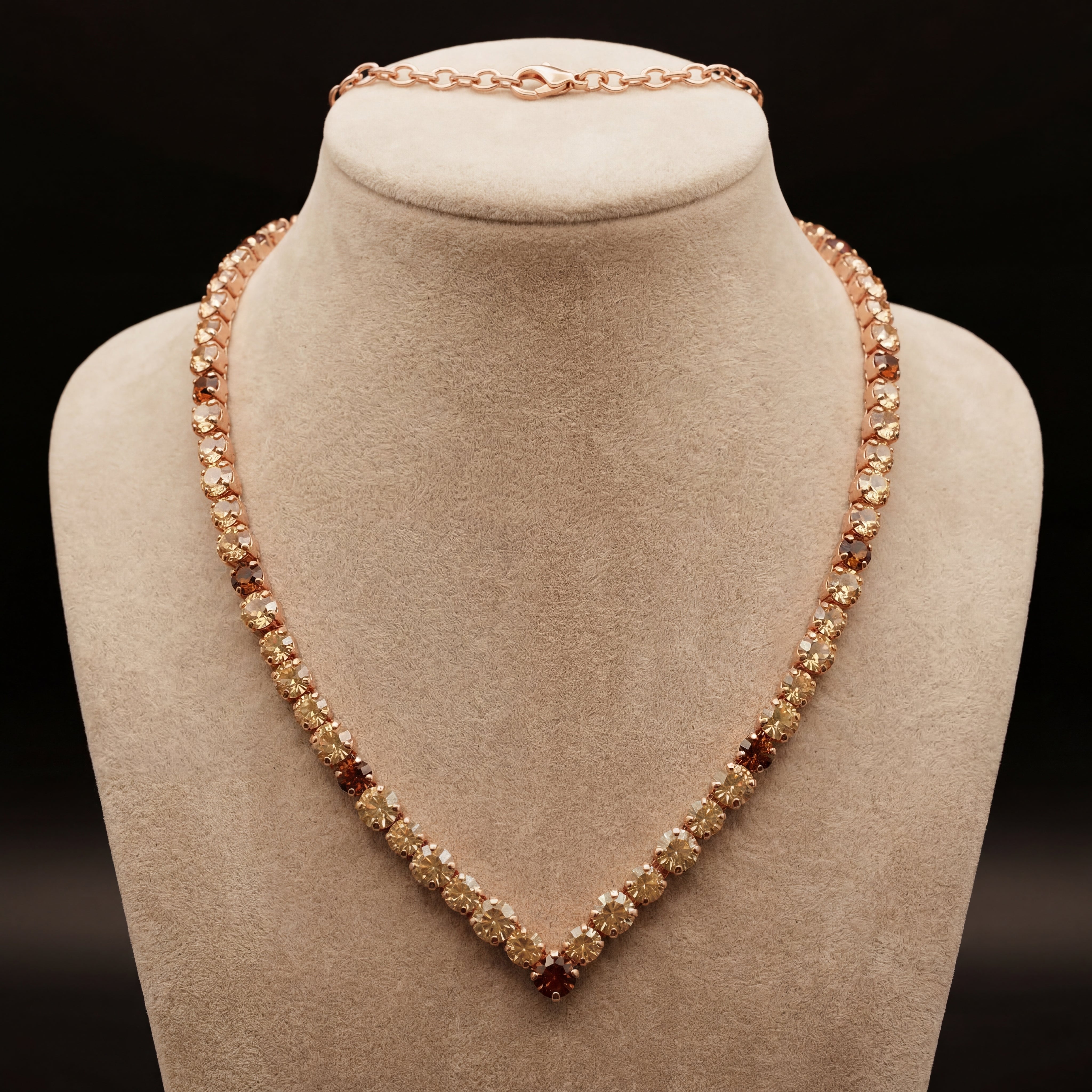 Ikra collana - Oro Rosa - GOLD TOPAZIO SCURO