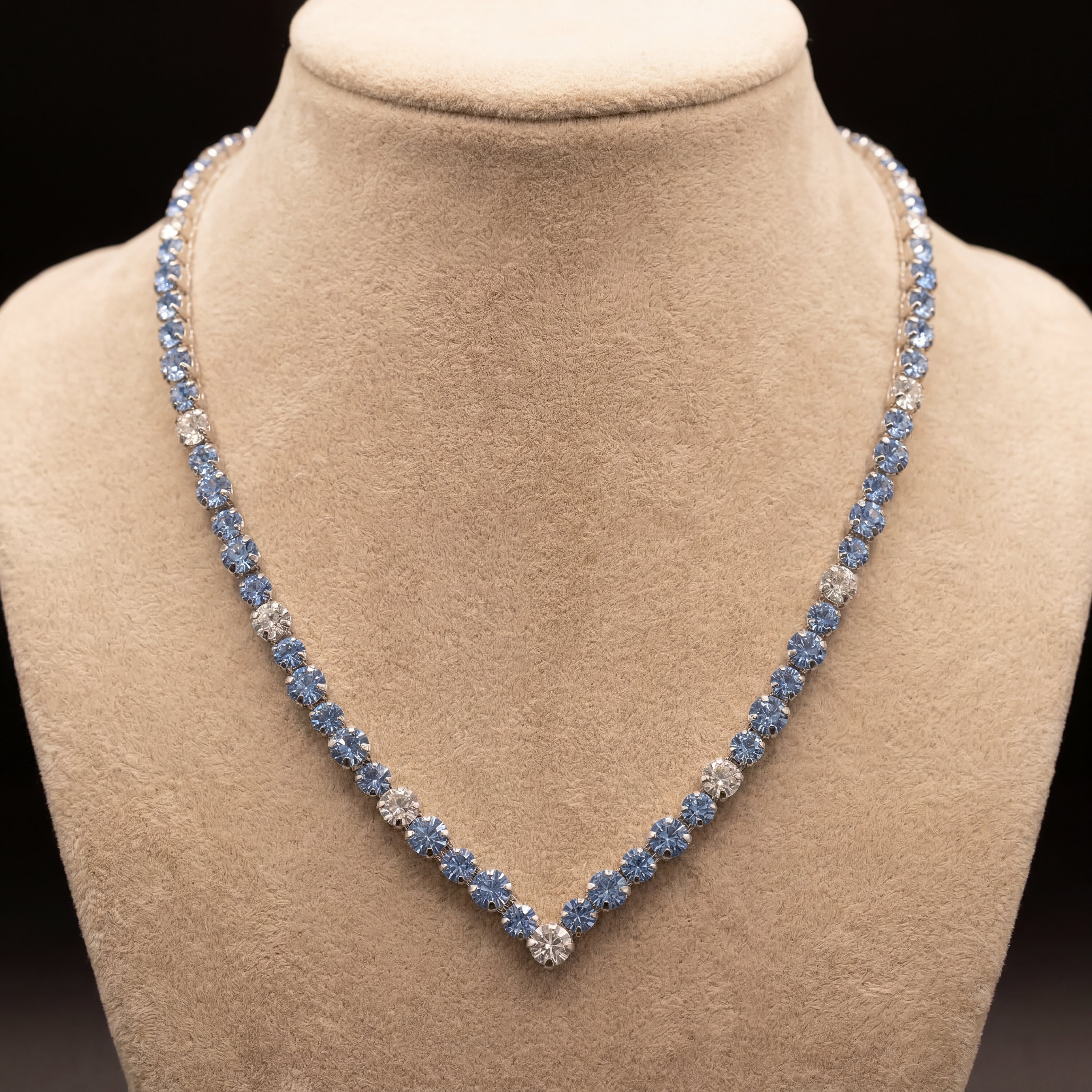 Ikra collana - Argento - AZZURRO POLVERE, CRYSTAL