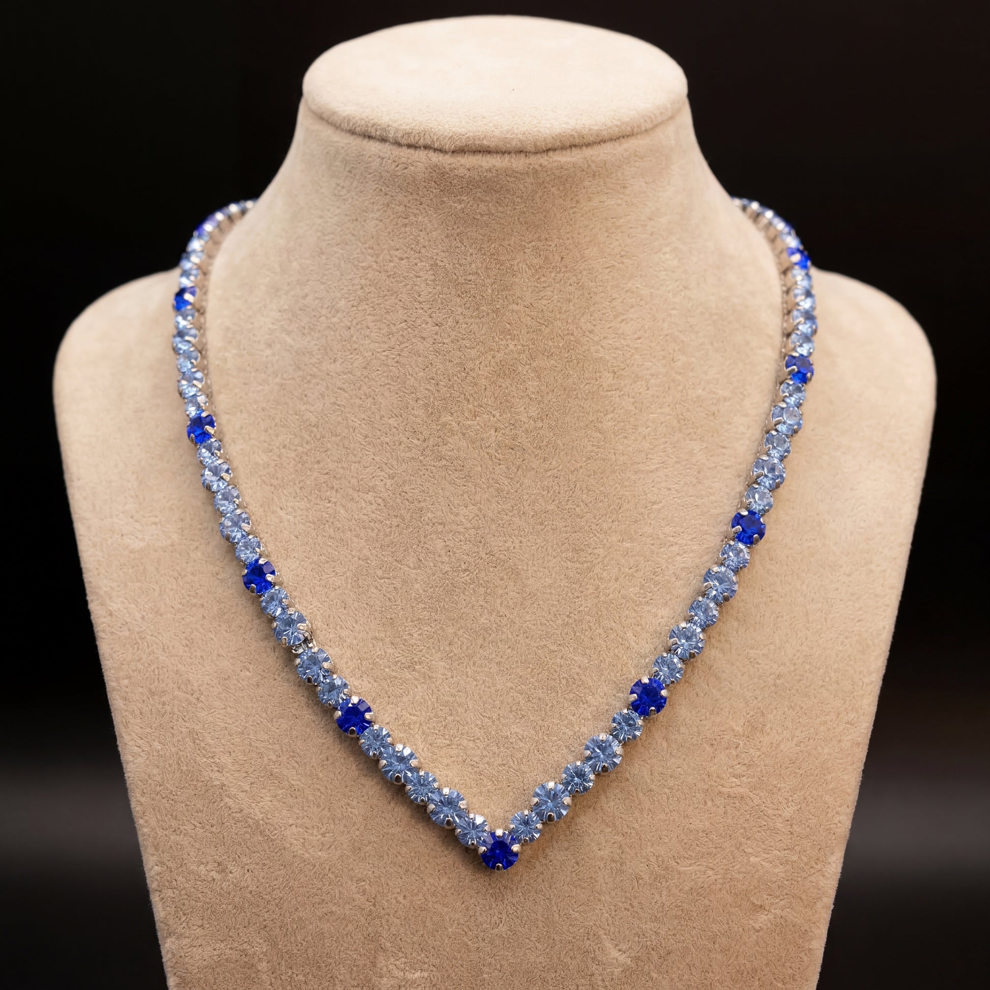 Ikra collana - Argento - AZZURRO POLVERE, ZAFFIRO