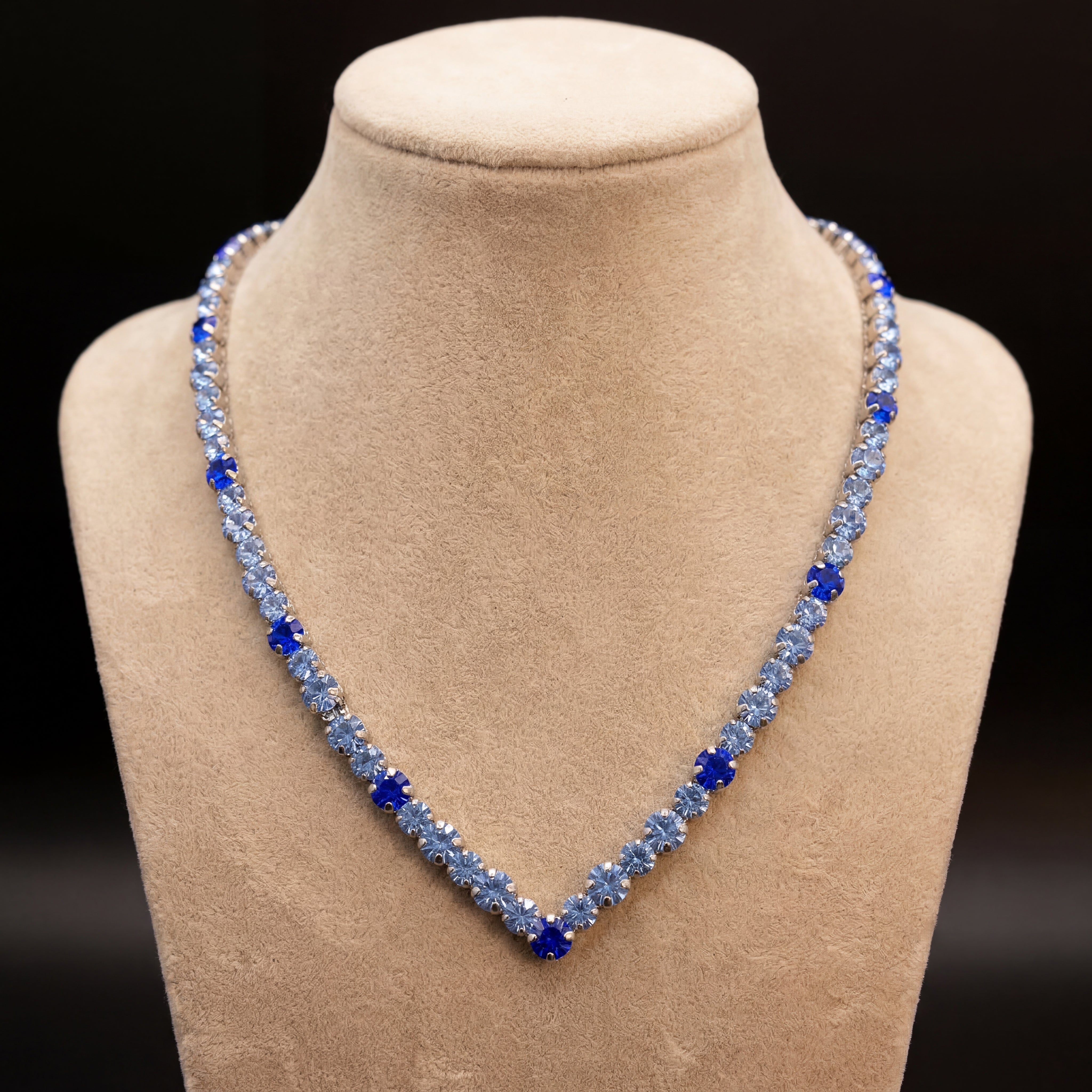 Ikra collana - Argento - AZZURRO POLVERE, ZAFFIRO
