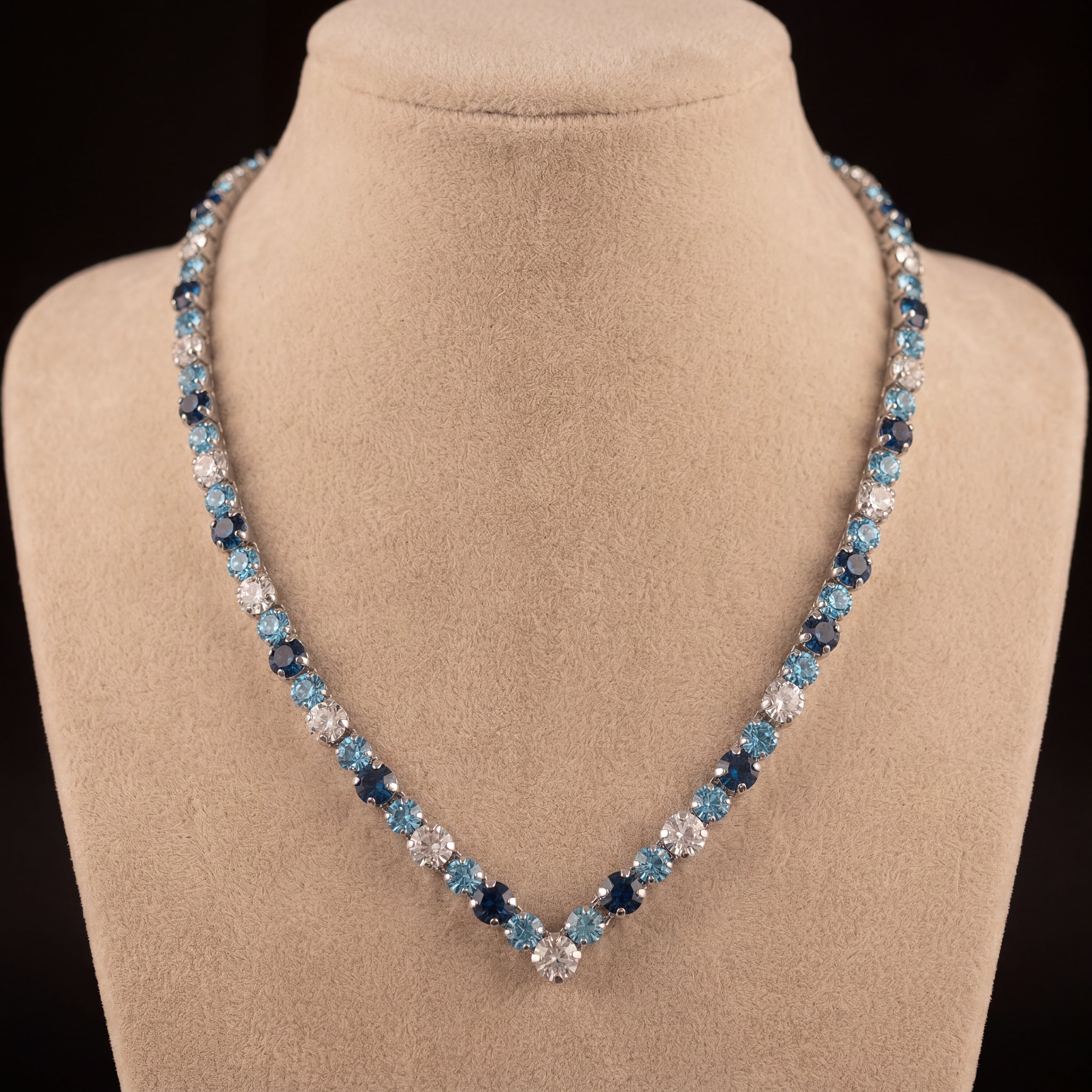 Ikra collana - Argento - BLU MONTANA, CRYSTAL, TURCHESE