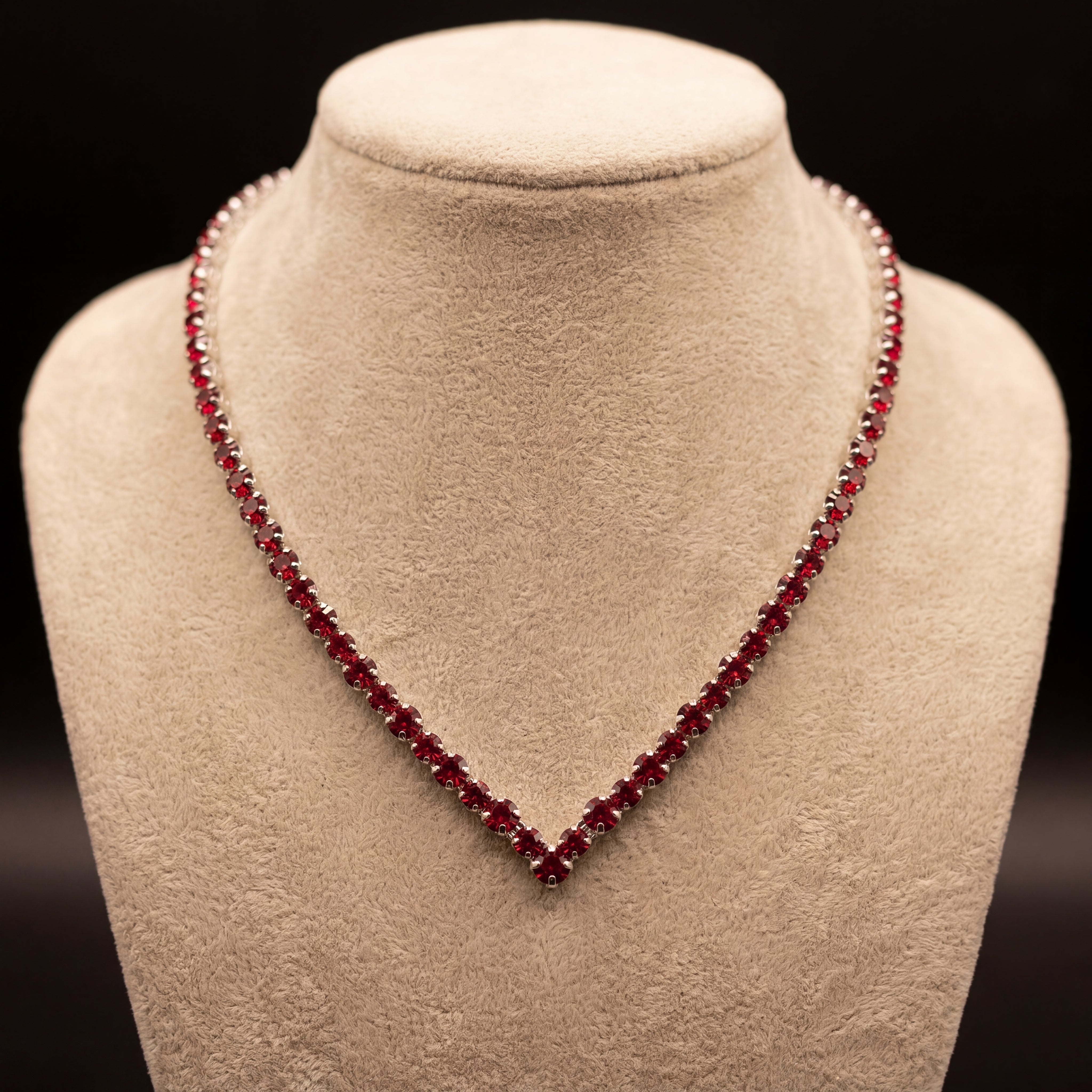 Ikra collana - Argento - ROSSO