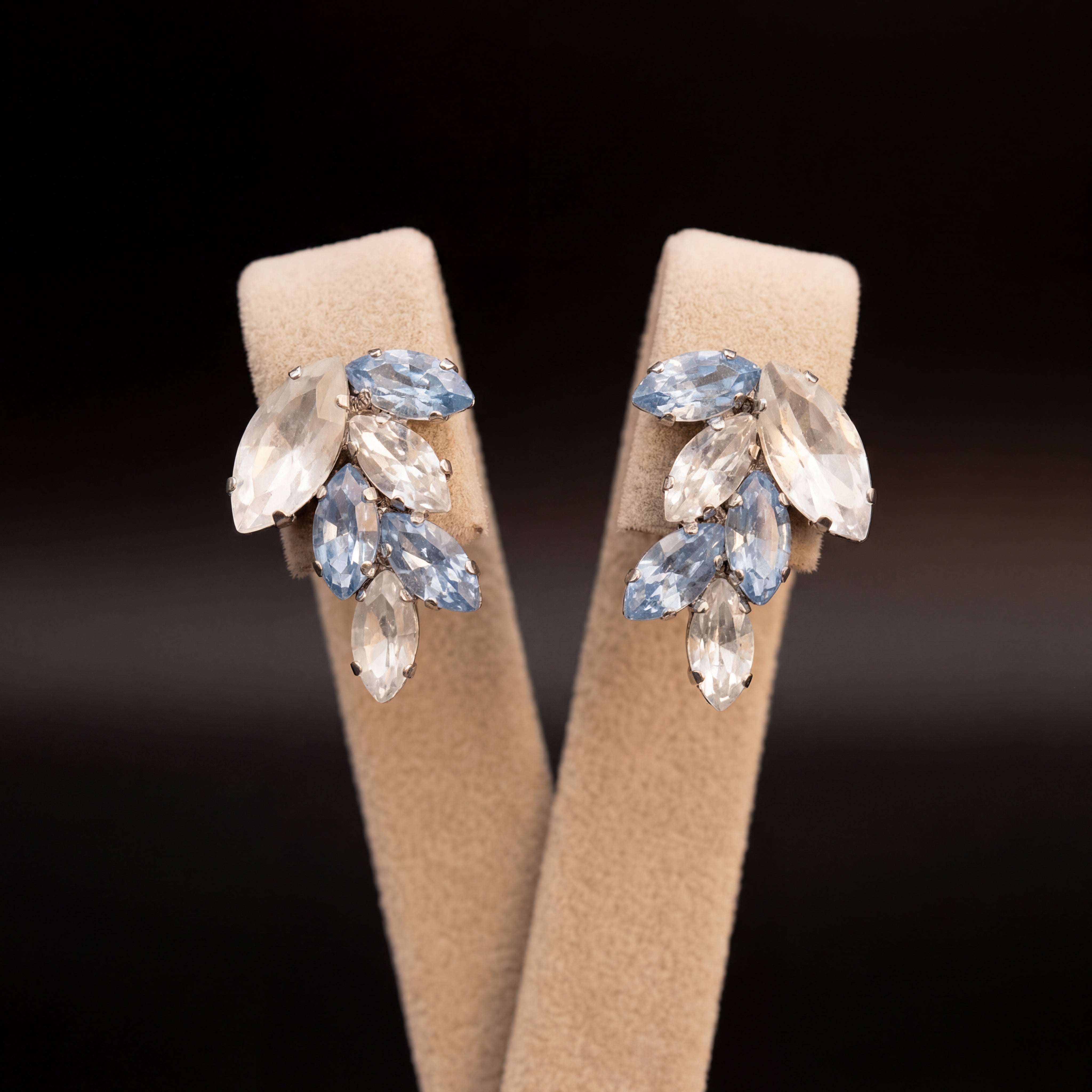 Inari orecchini - Argento - Azzurro Polvere Crystal