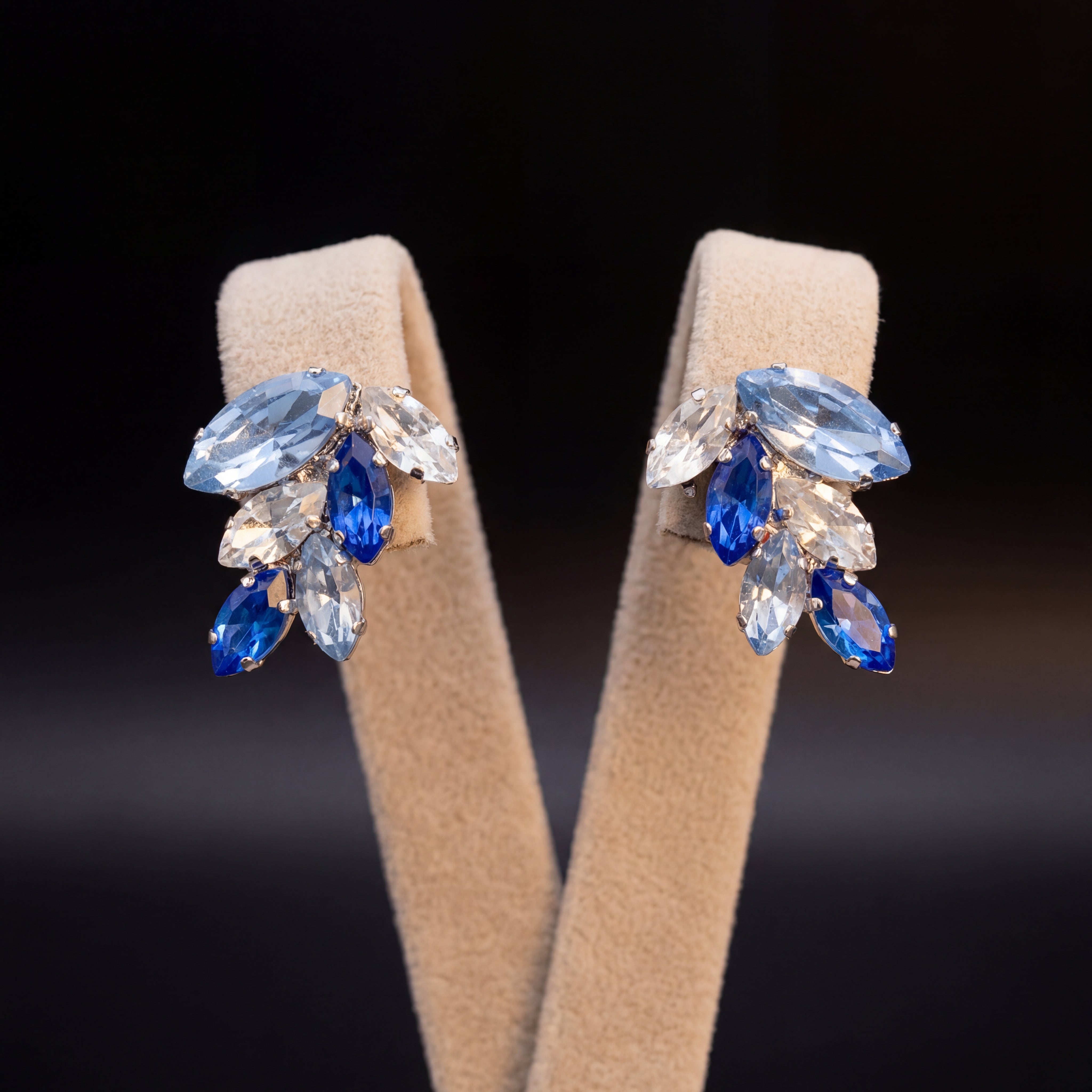 Inari orecchini - Argento - Azzurro Polvere Zaffiro Crystal
