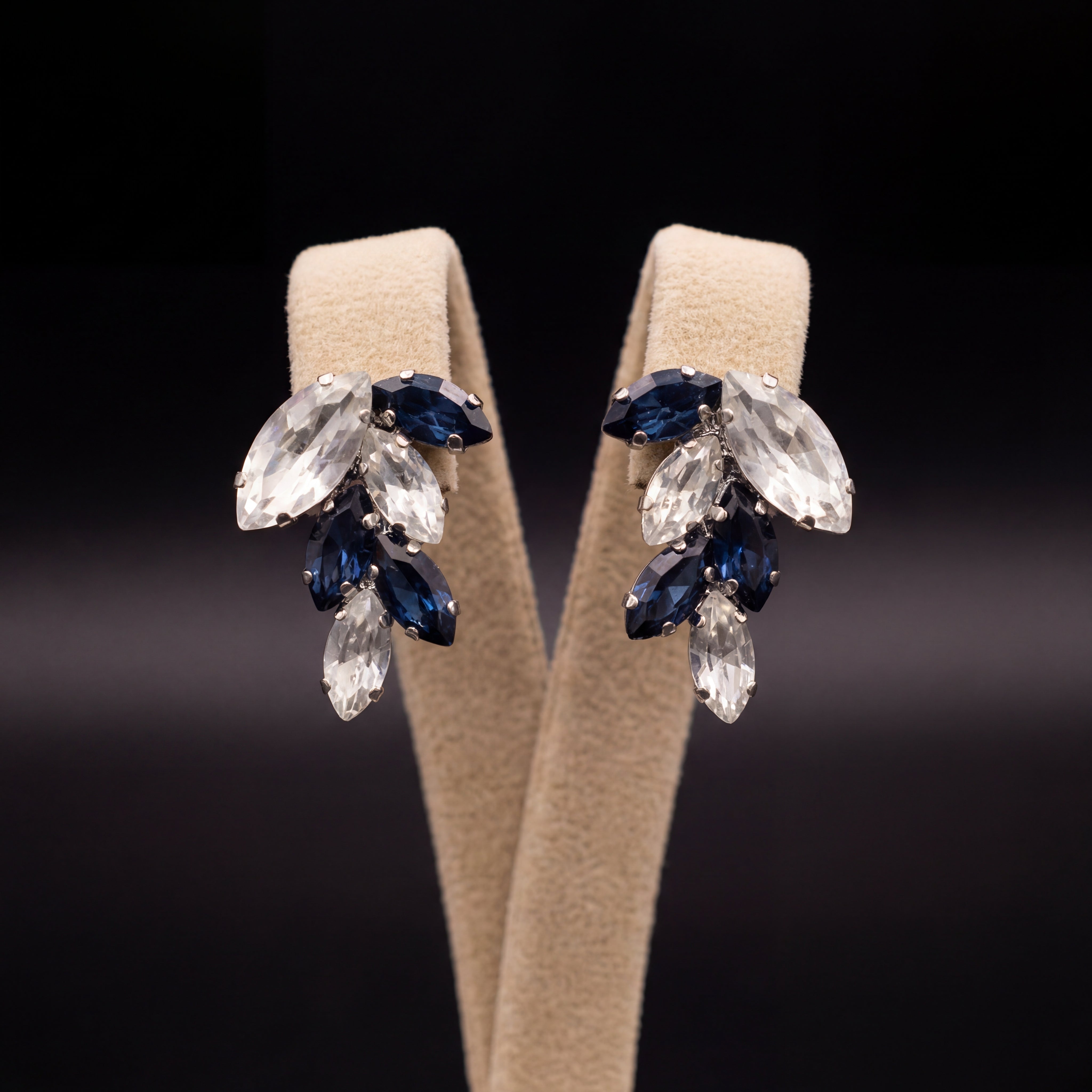 Inari orecchini - Argento - Blu Montana Crystal