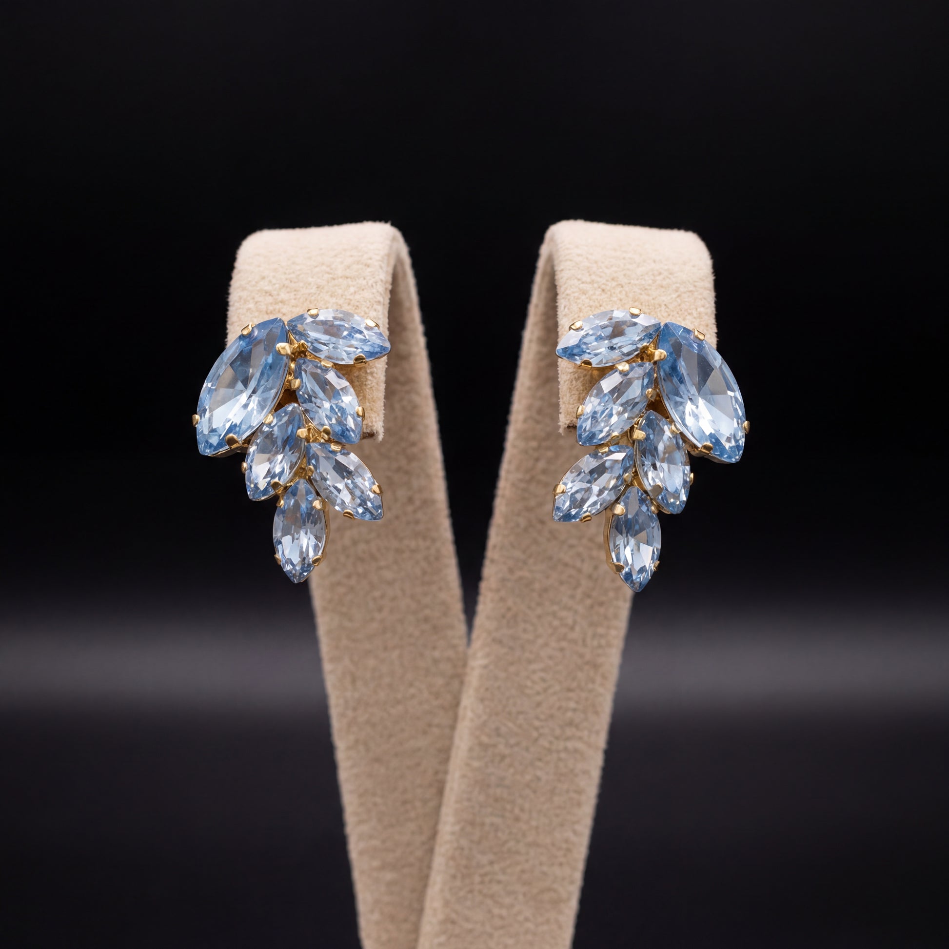 Inari orecchini - Oro Giallo - Azzurro Polvere
