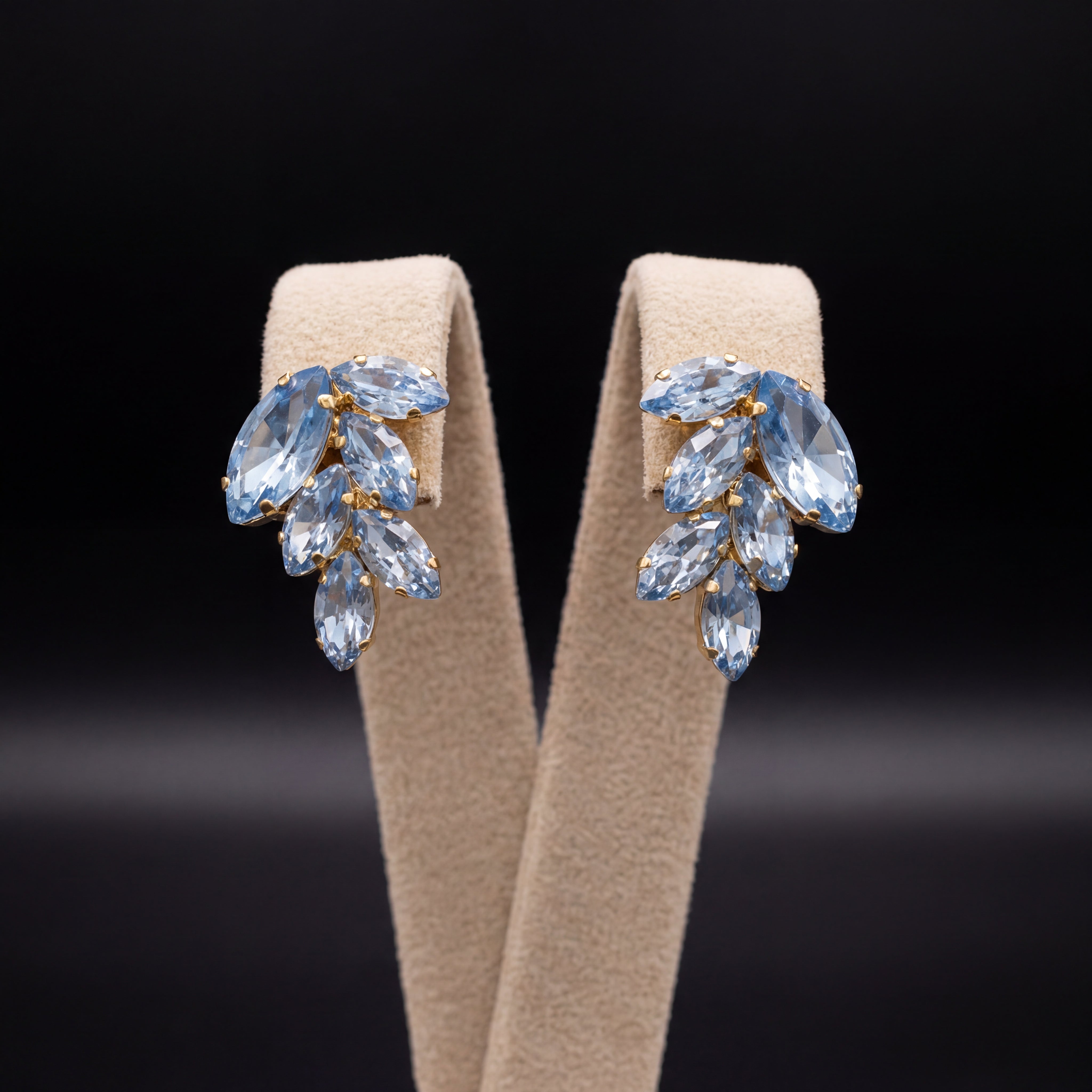 Inari orecchini - Oro Giallo - Azzurro Polvere