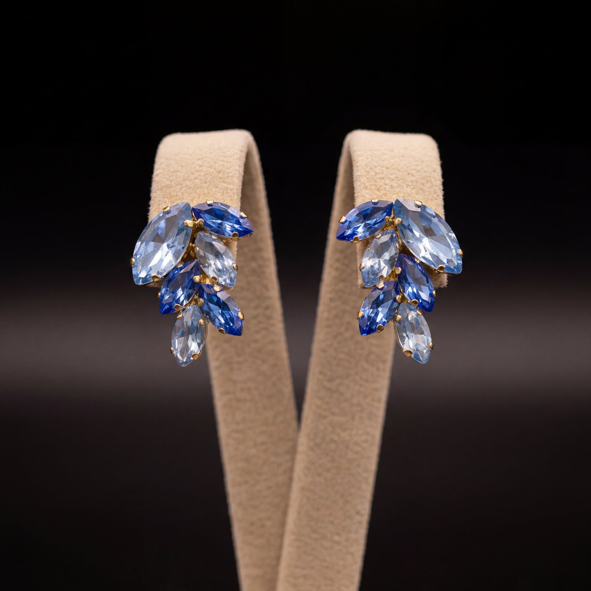 Inari orecchini - Oro Giallo - Azzurro Polvere Zaffiro