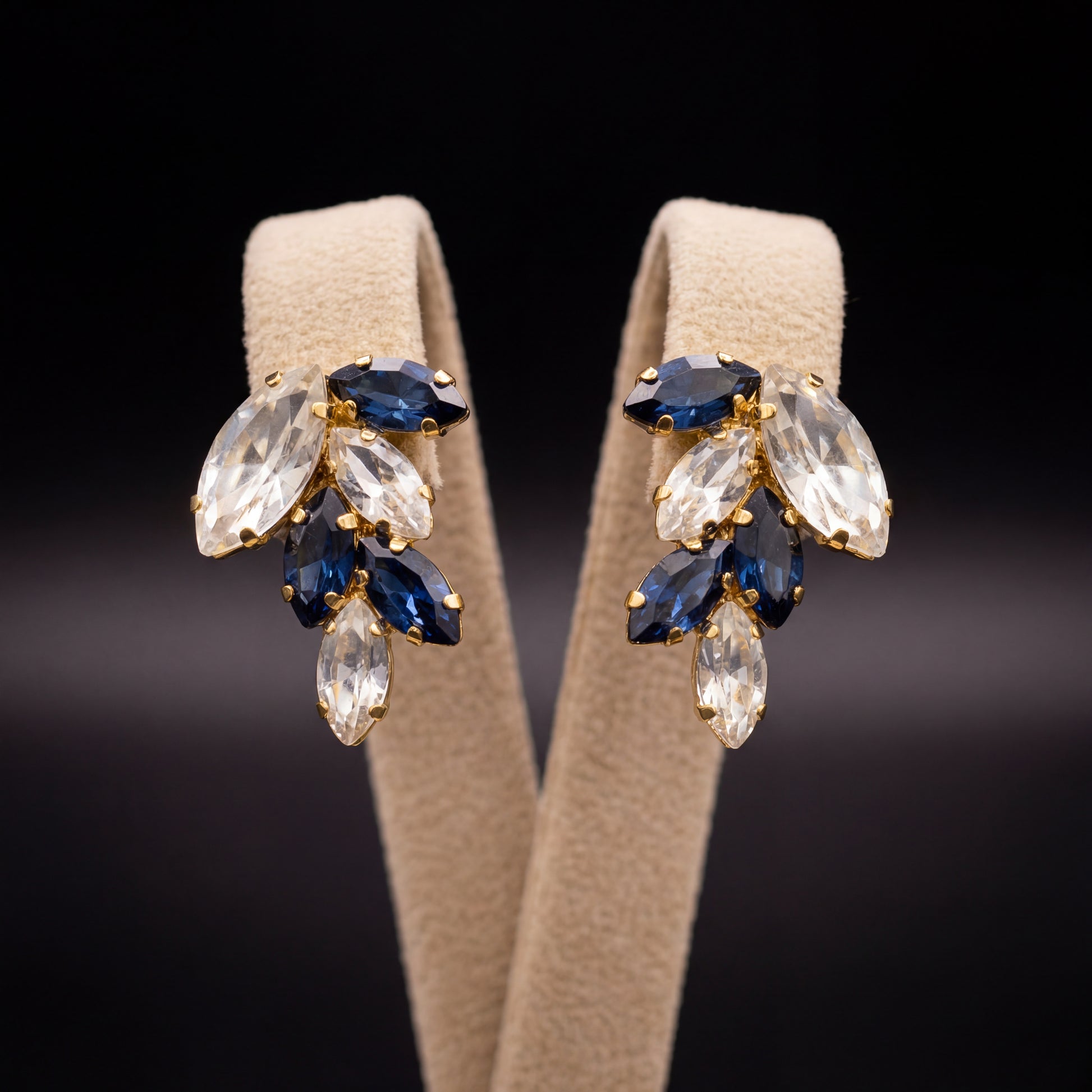 Inari orecchini - Oro Giallo - Blu Montana Crystal