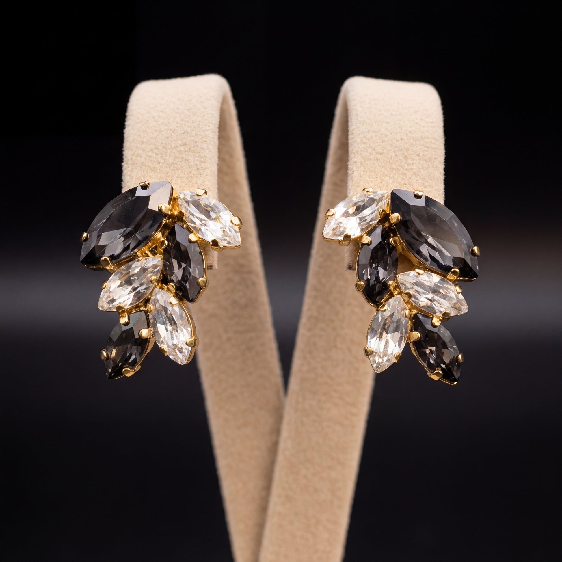 Inari orecchini - Oro Giallo - Crystal Grigio