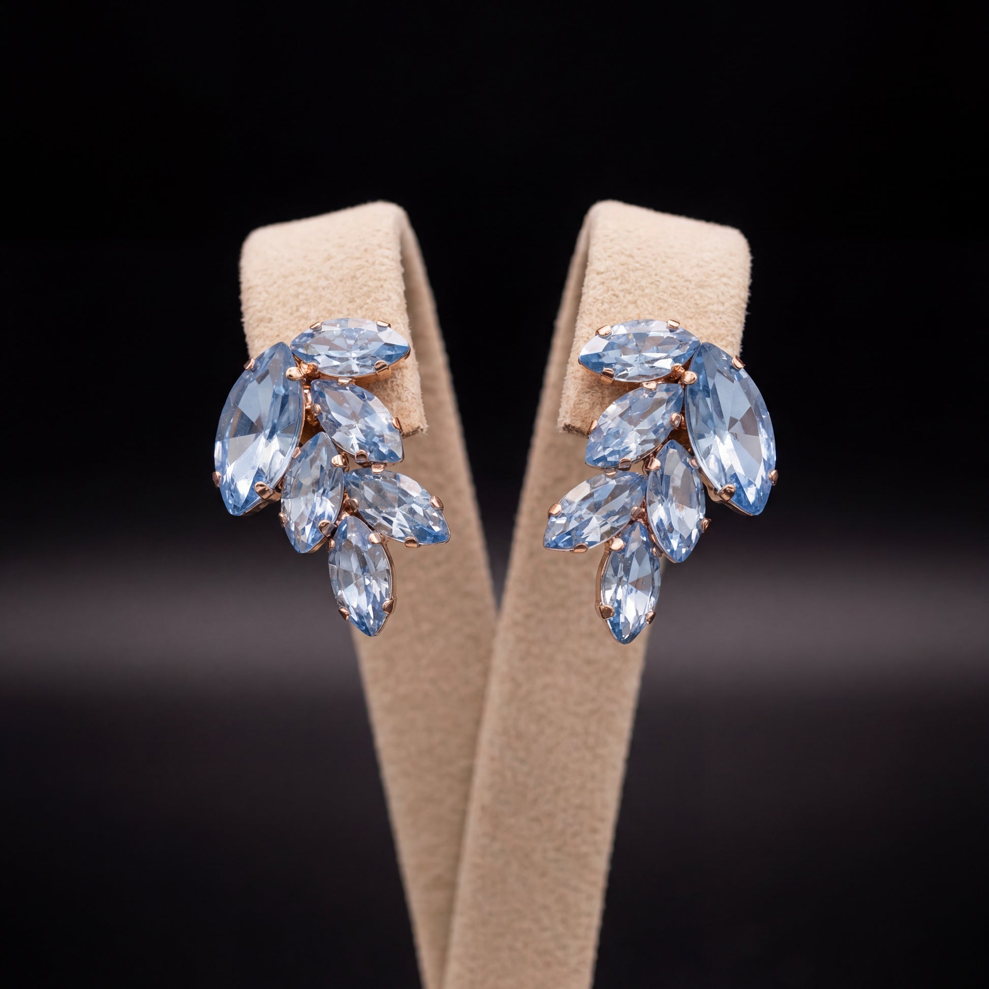 Inari orecchini - Oro Rosa - Azzurro Polvere