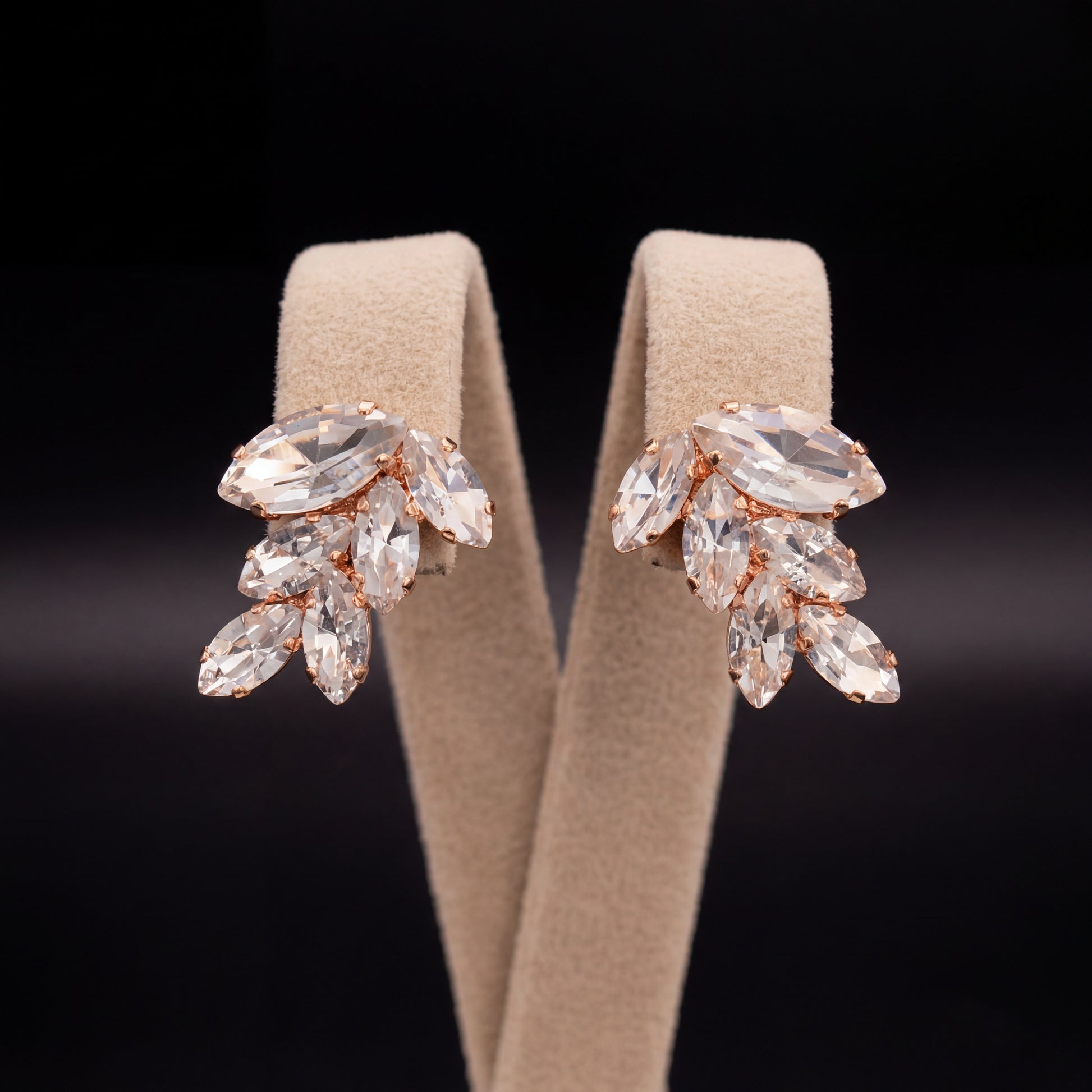 Inari orecchini - Oro Rosa - Crystal