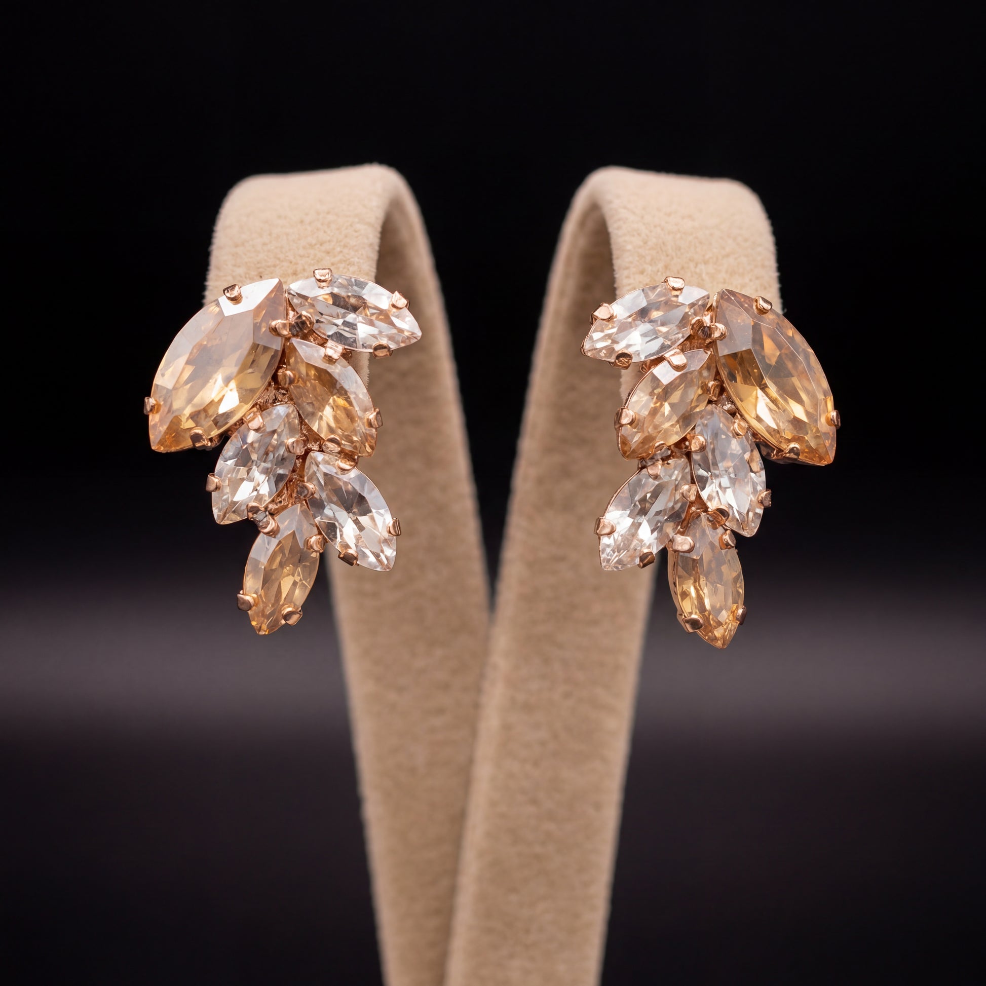 Inari orecchini - Oro Rosa - Crystal Gold