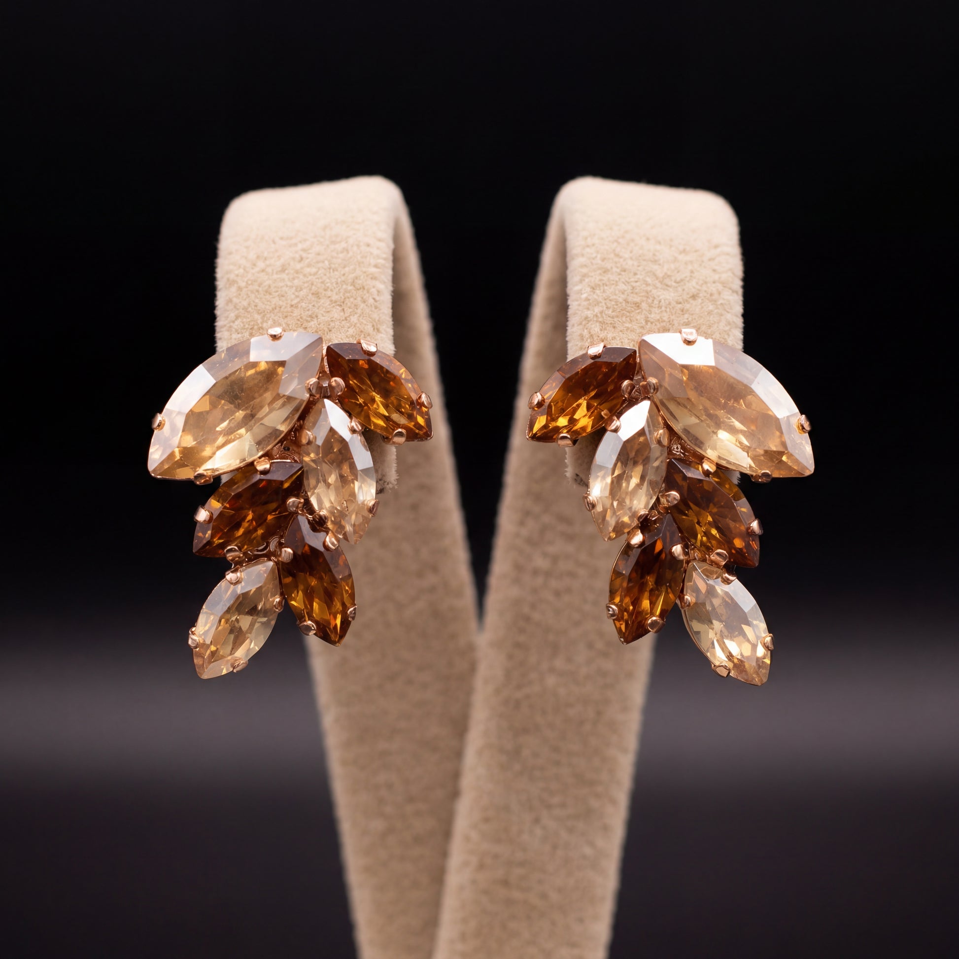 Inari orecchini - Oro Rosa - Gold Topazio Scuro
