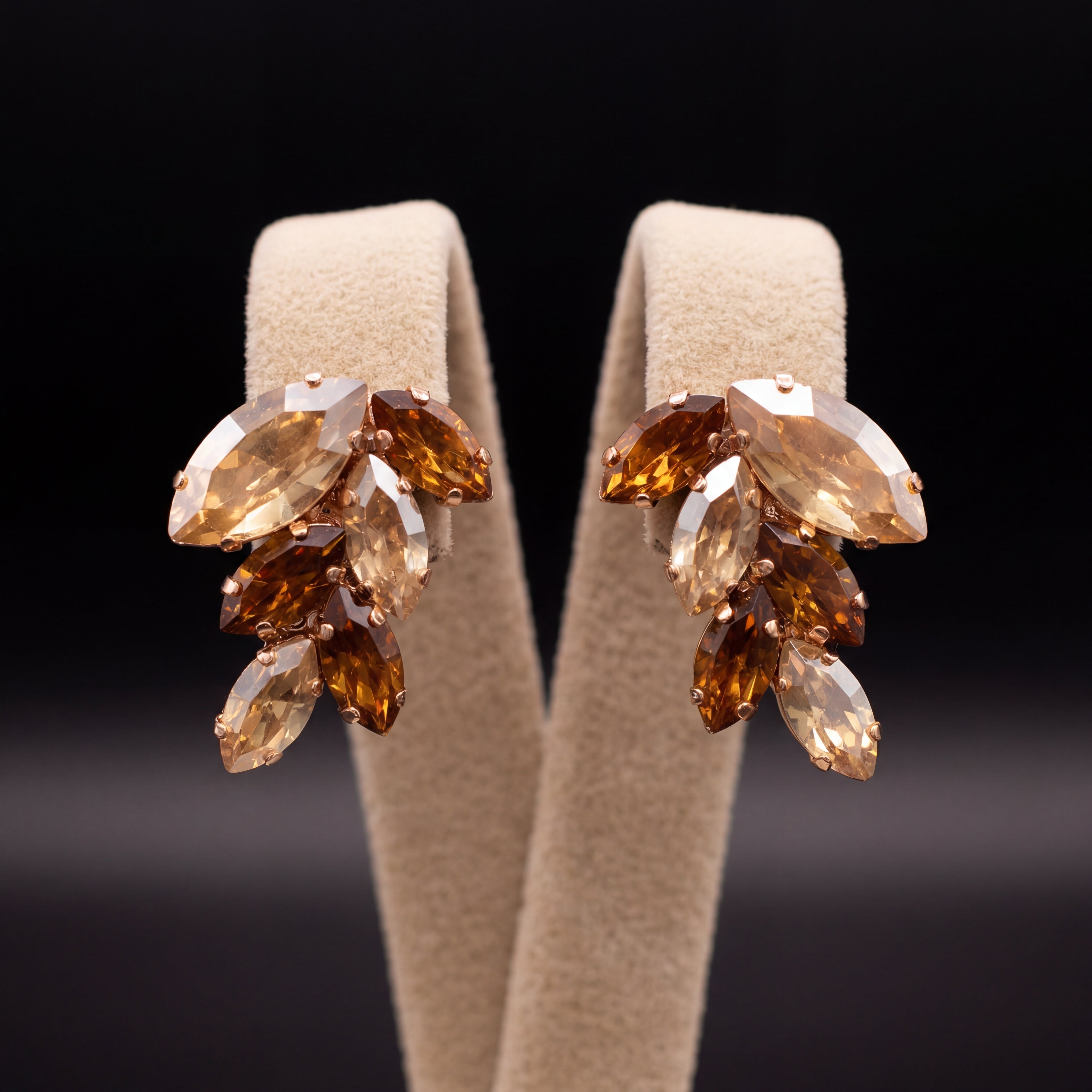 Inari orecchini - Oro Rosa - Gold Topazio Scuro
