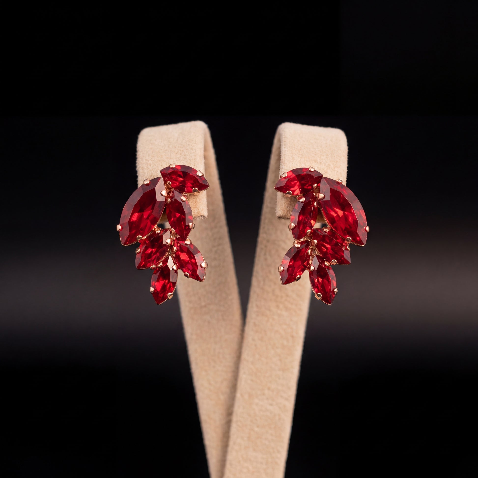 Inari orecchini - Oro Rosa - Rosso