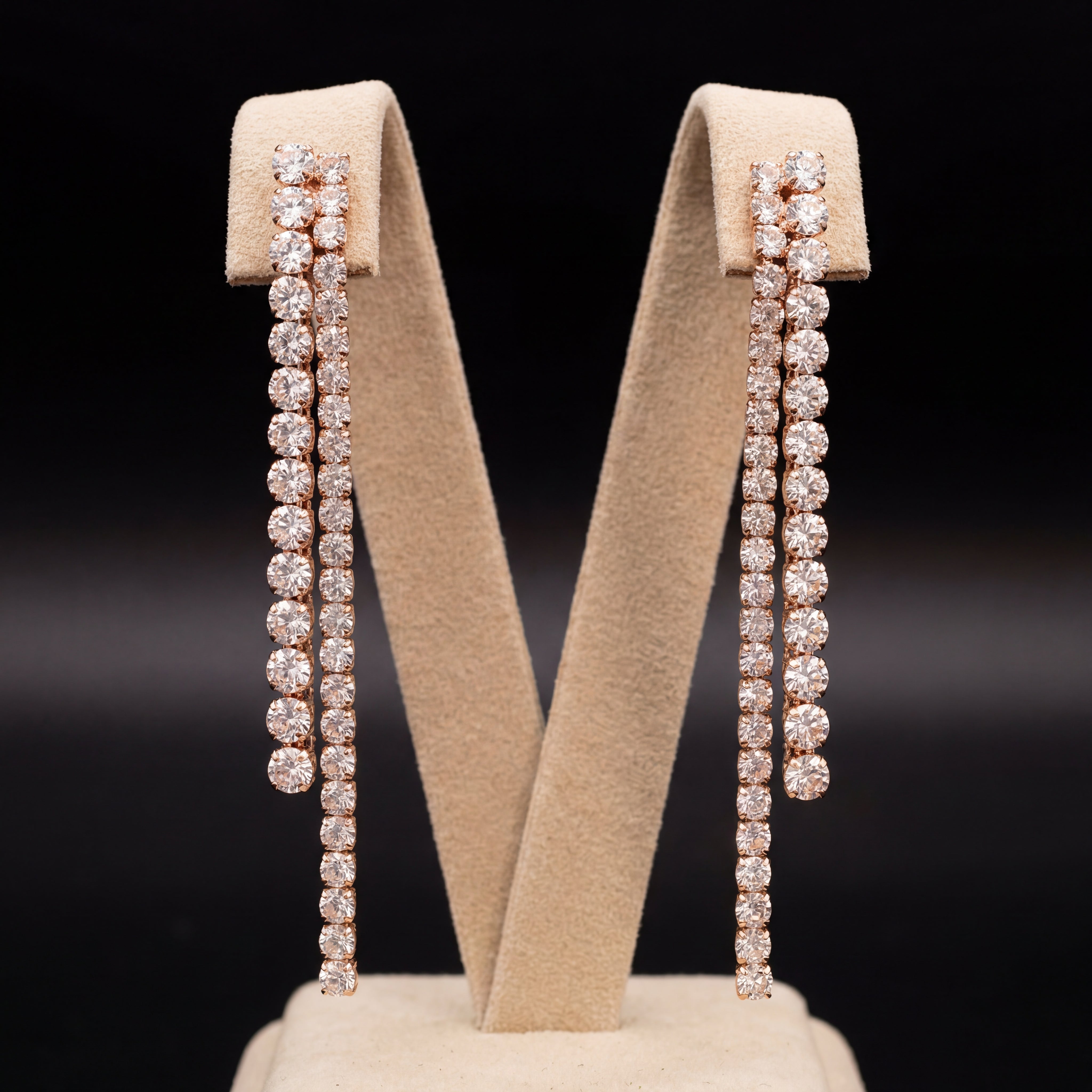 Kleos orecchini - Oro Rosa - Crystal