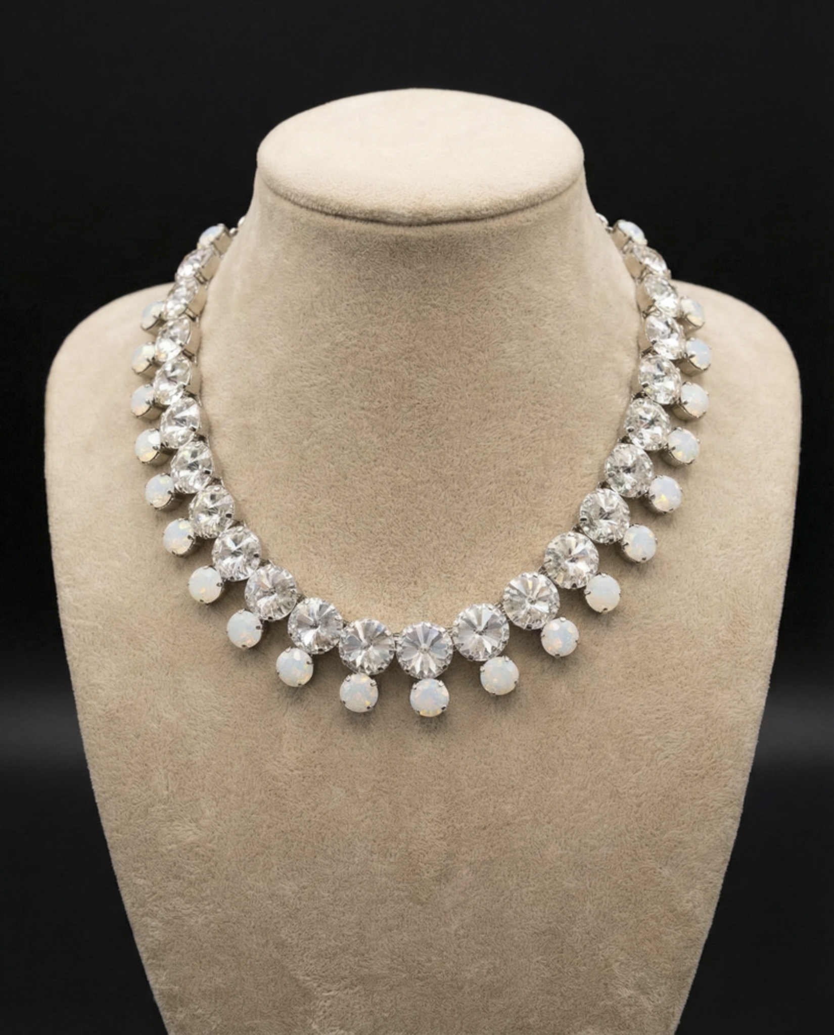 Meina collana - Silver - CRYSTAL BIANCO OPALE