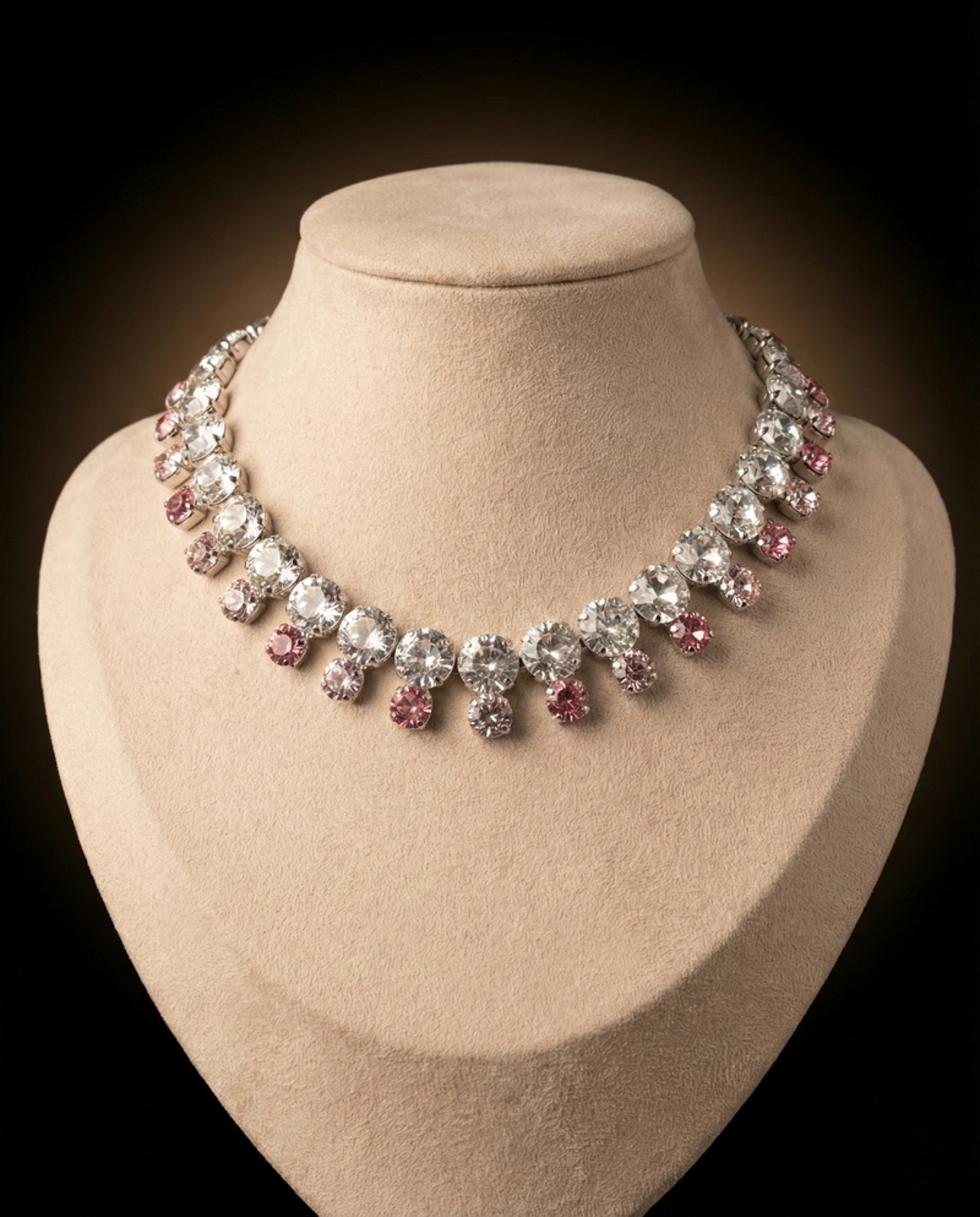 Meina collana - Silver - CRYSTAL MULTIROSA