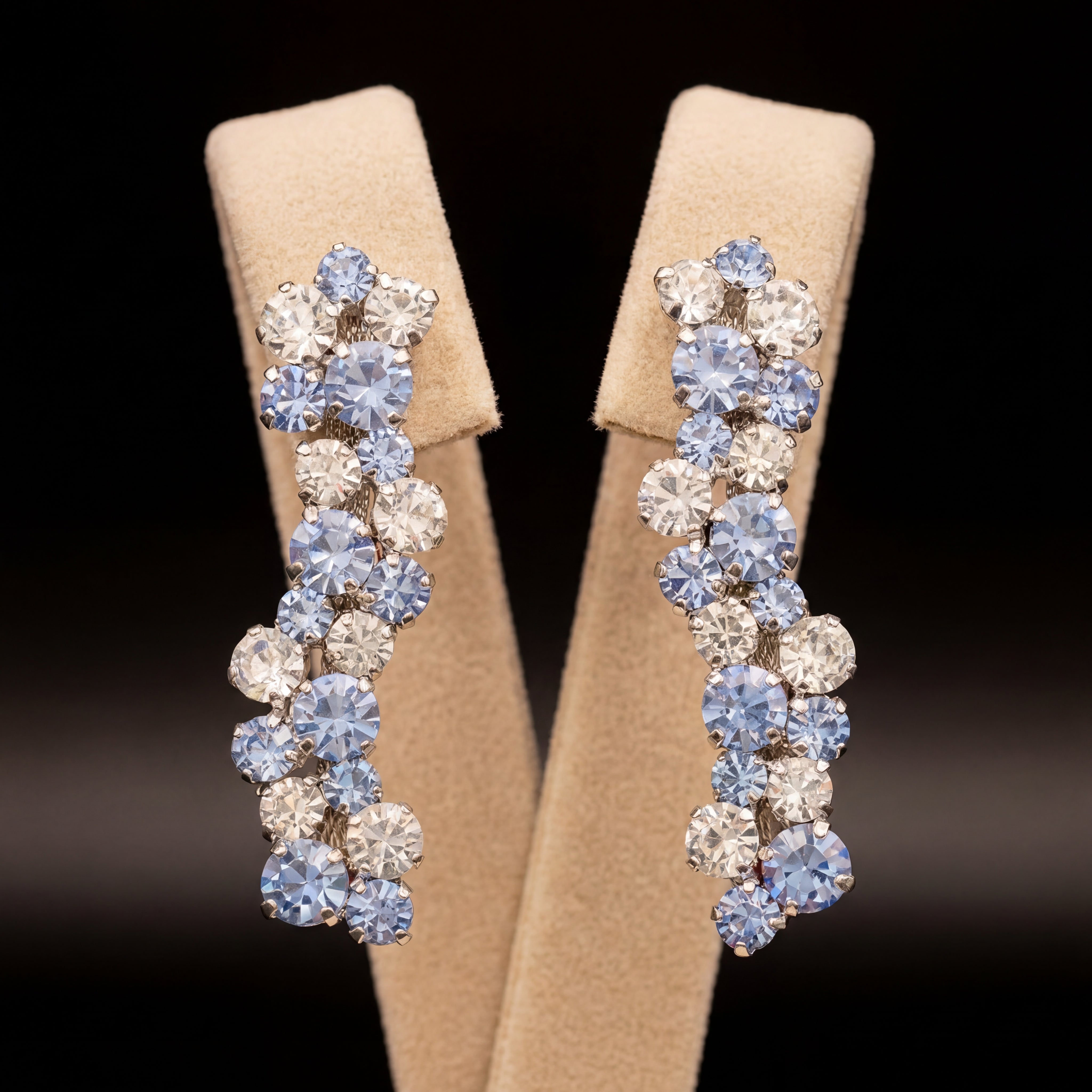 Miwa orecchini - Argento - Azzurro Polvere Crystal