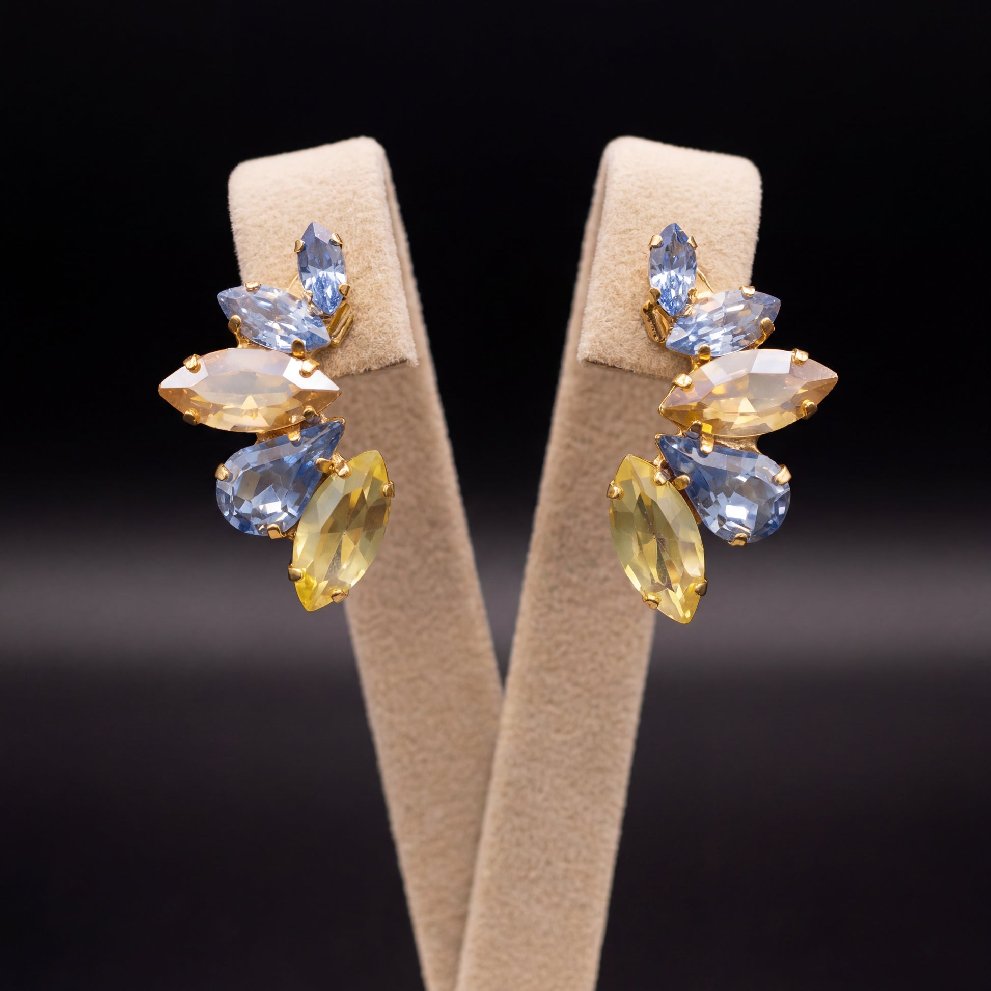 Nami orecchini - Oro Giallo - Azzurro Polvere Giallo Gold