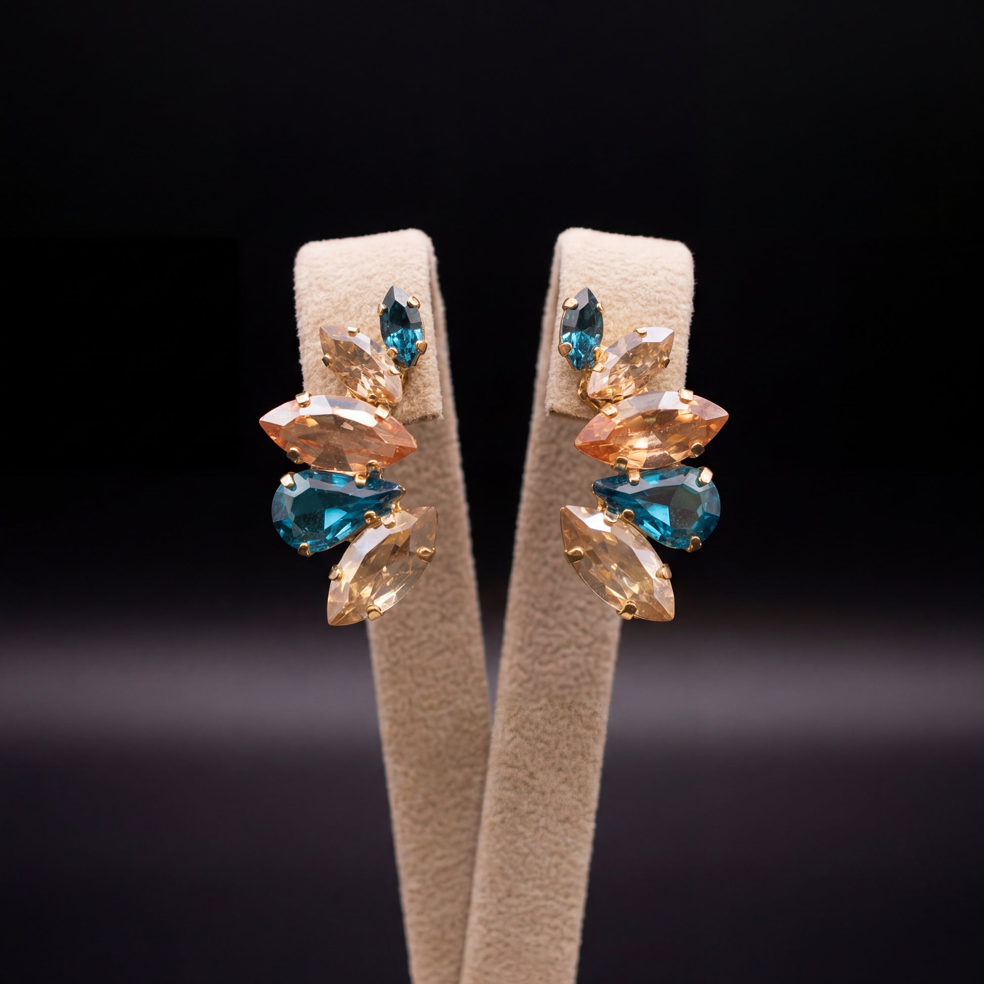 Nami orecchini - Oro giallo - Gold Indicolite  pesca