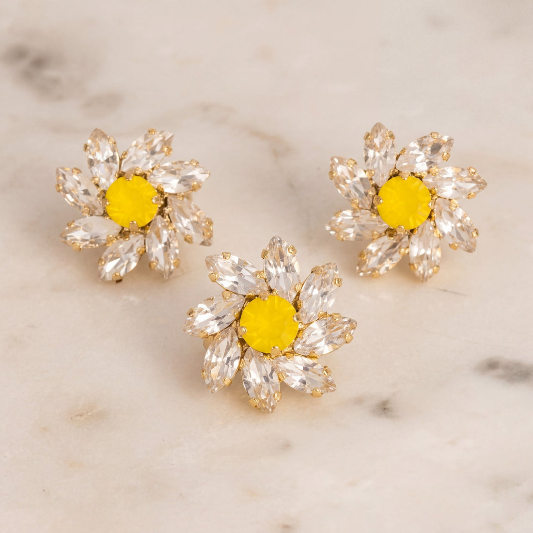 Mini set – Margherita - Oro Giallo - CRYSTAL + GIALLO OPACO