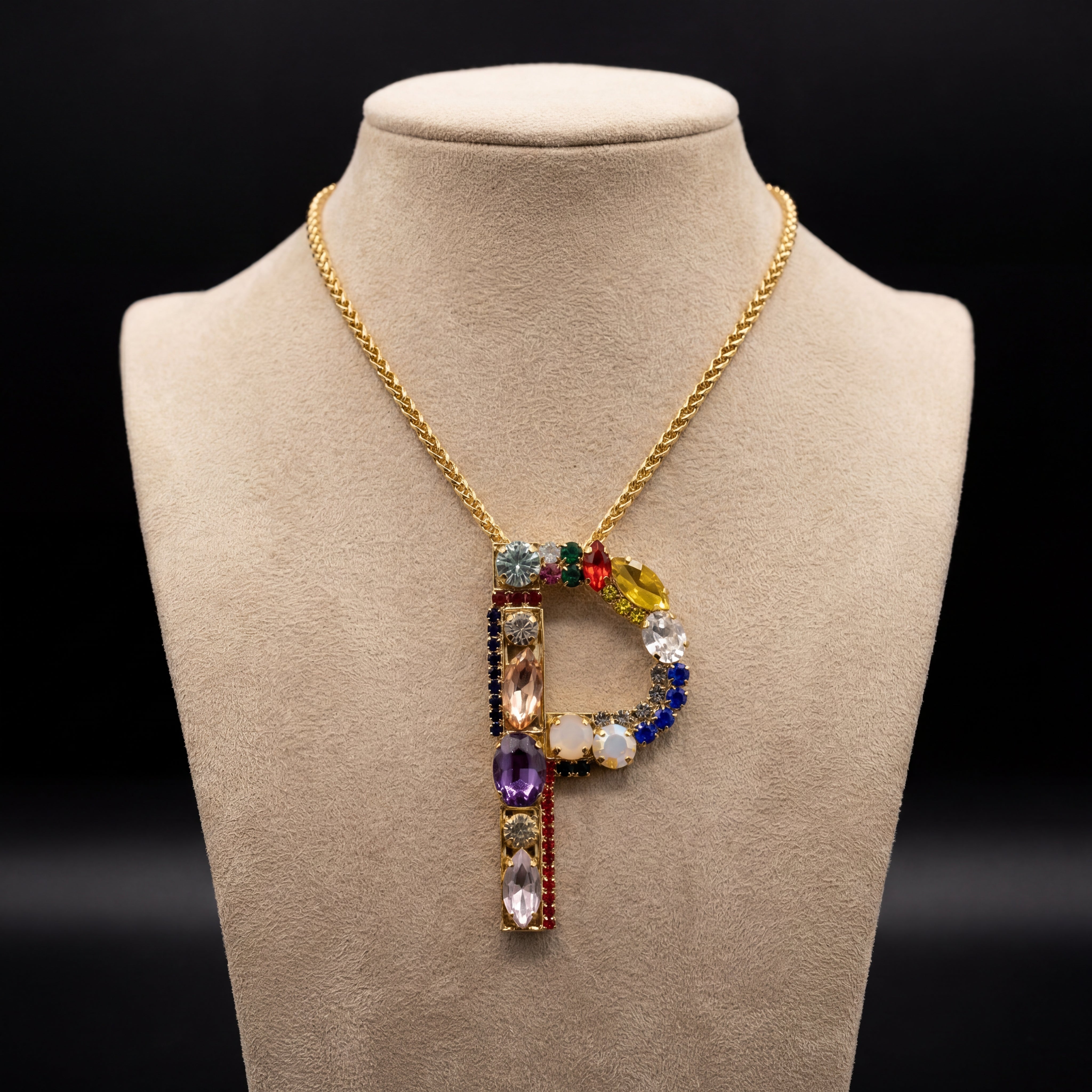 Collana lettera P - Oro Giallo - Variante 1