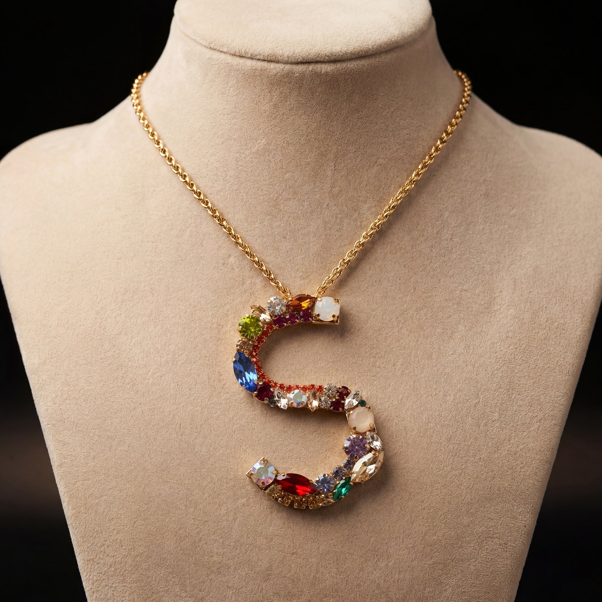 Collana lettera S - Oro Giallo - Variante 1