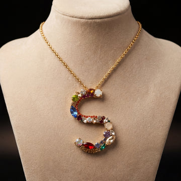 Collana lettera S - Oro Giallo - Variante 1