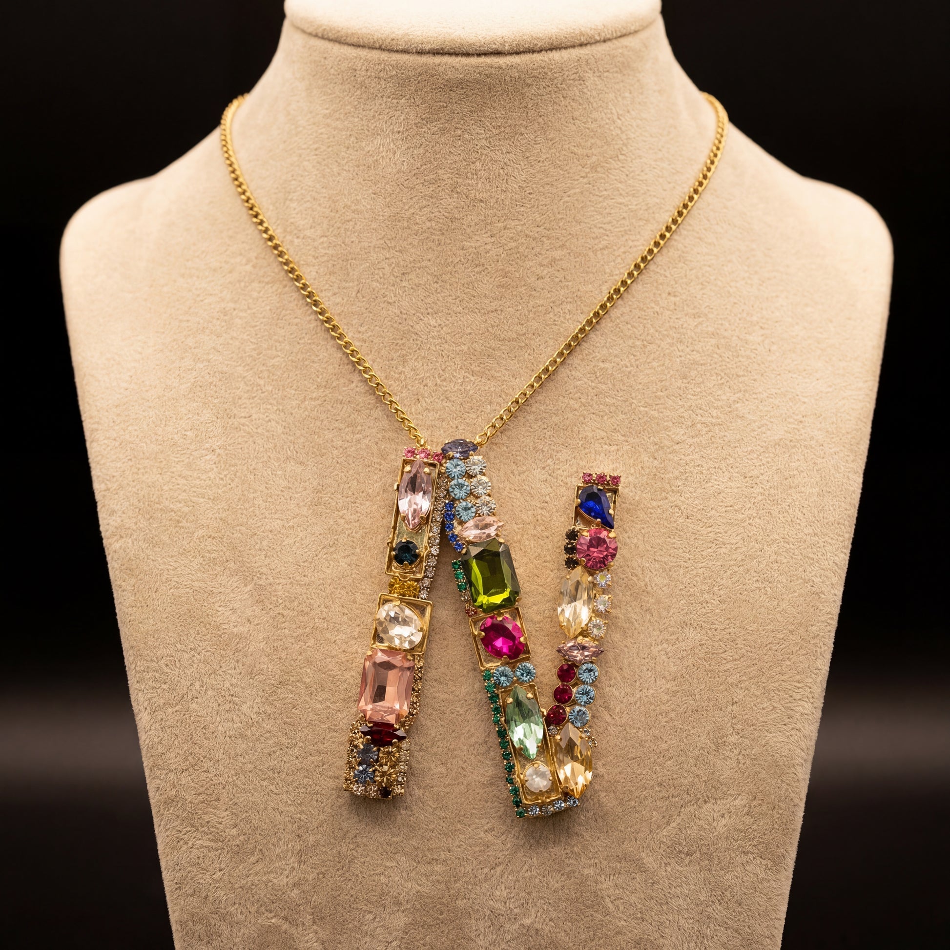 Collana lettera N - Oro Giallo - Variante 1