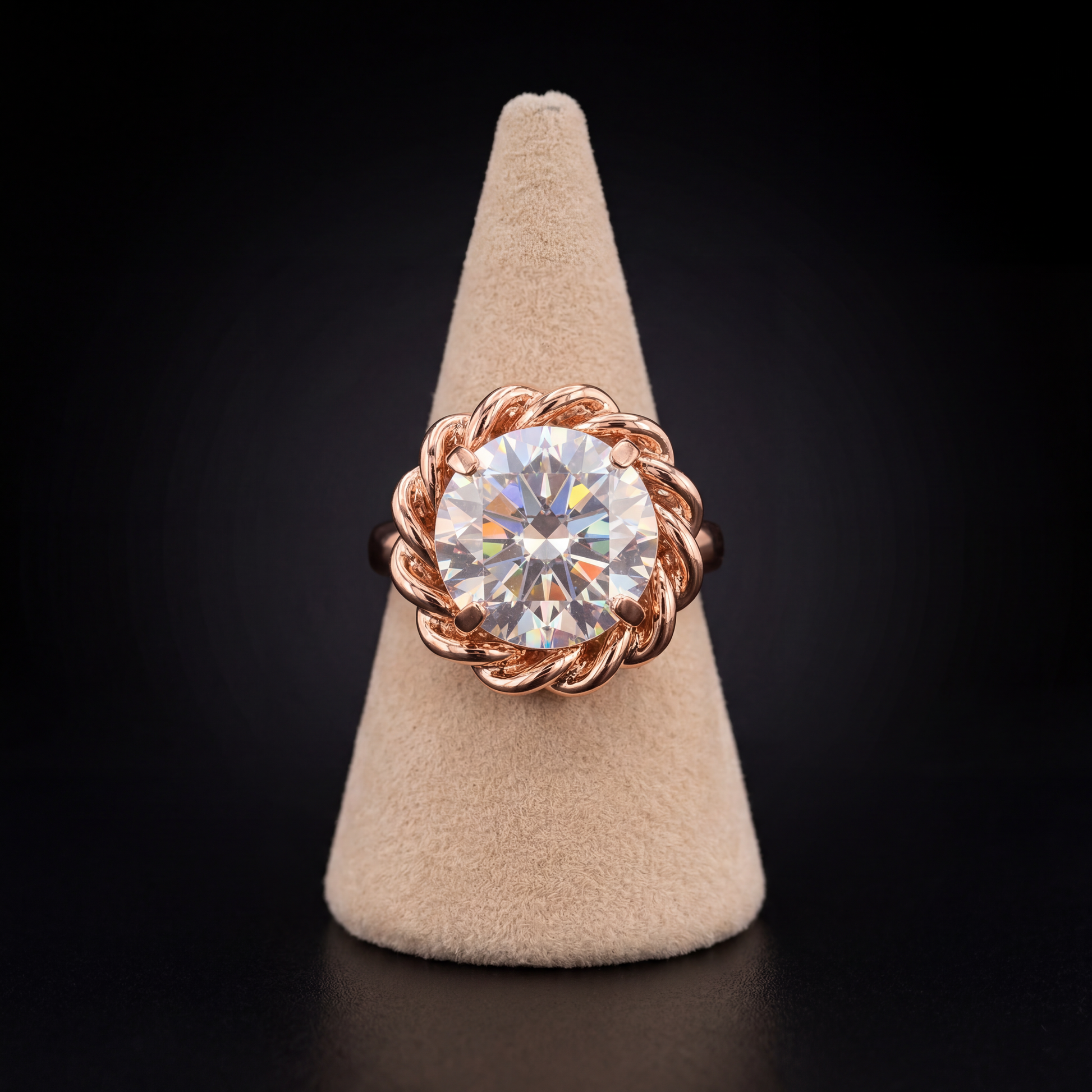 Anello groumette - Oro Rosa - Base argento