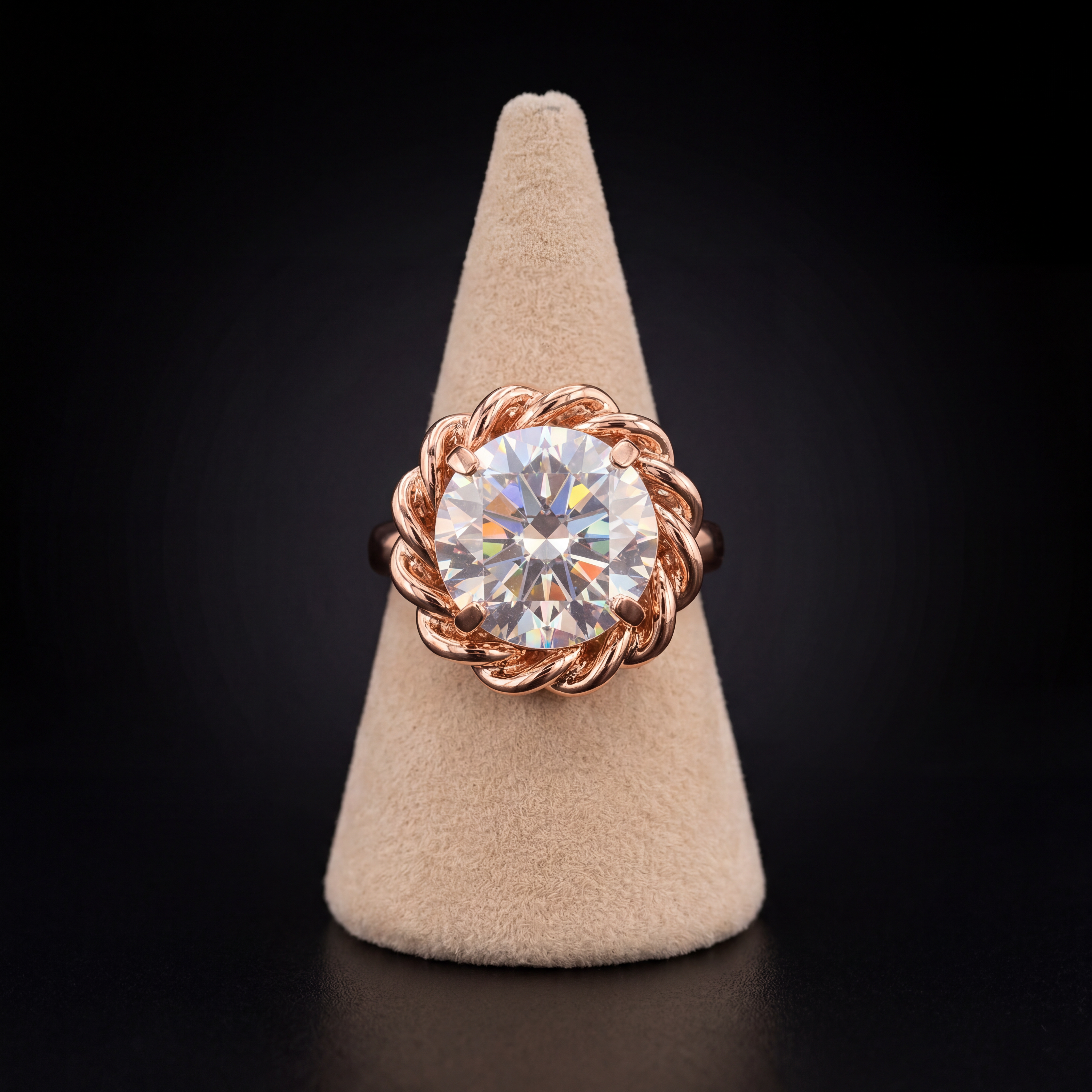 Anello groumette - Oro Rosa - Base argento