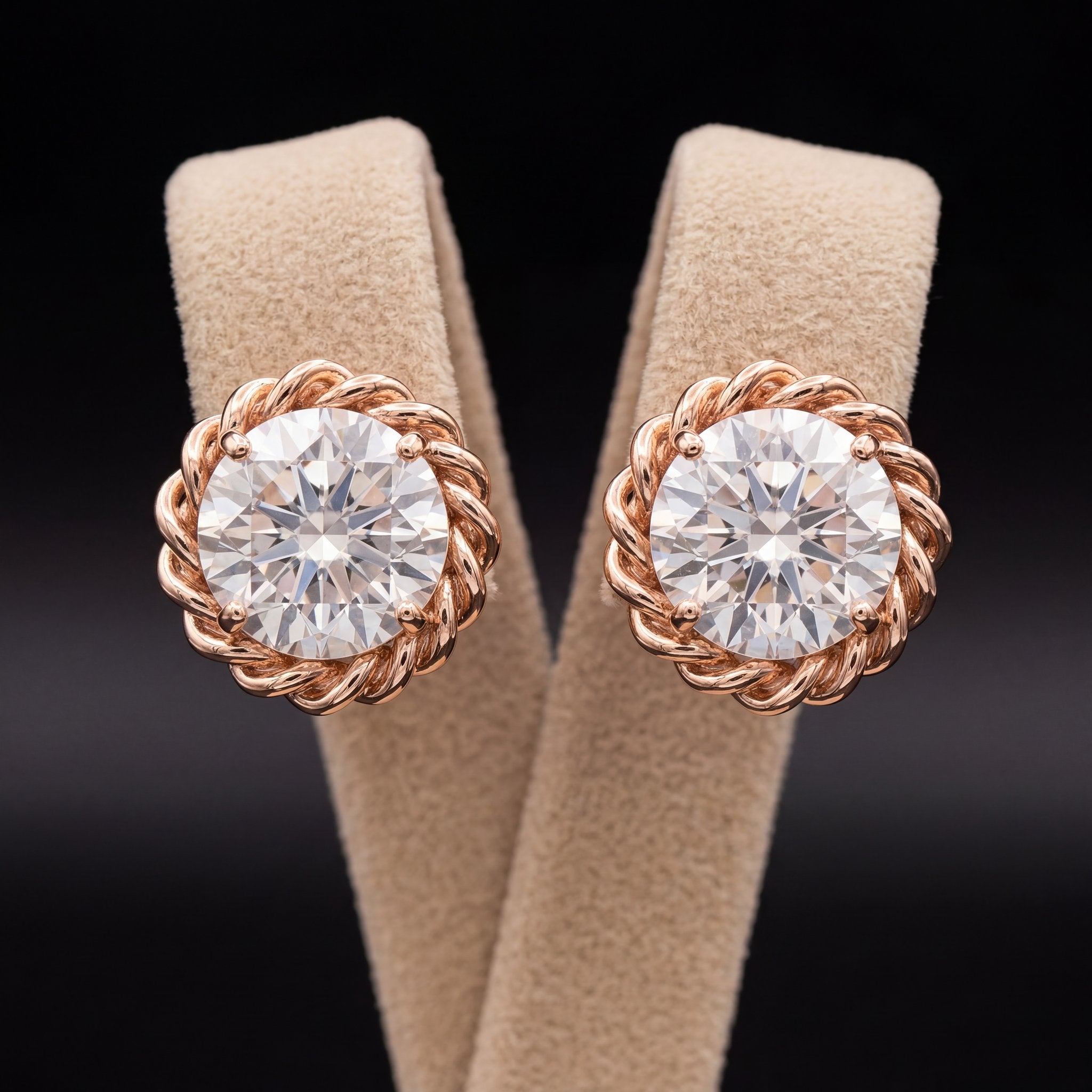 Orecchini Groumette - Oro Rosa - Base oro
