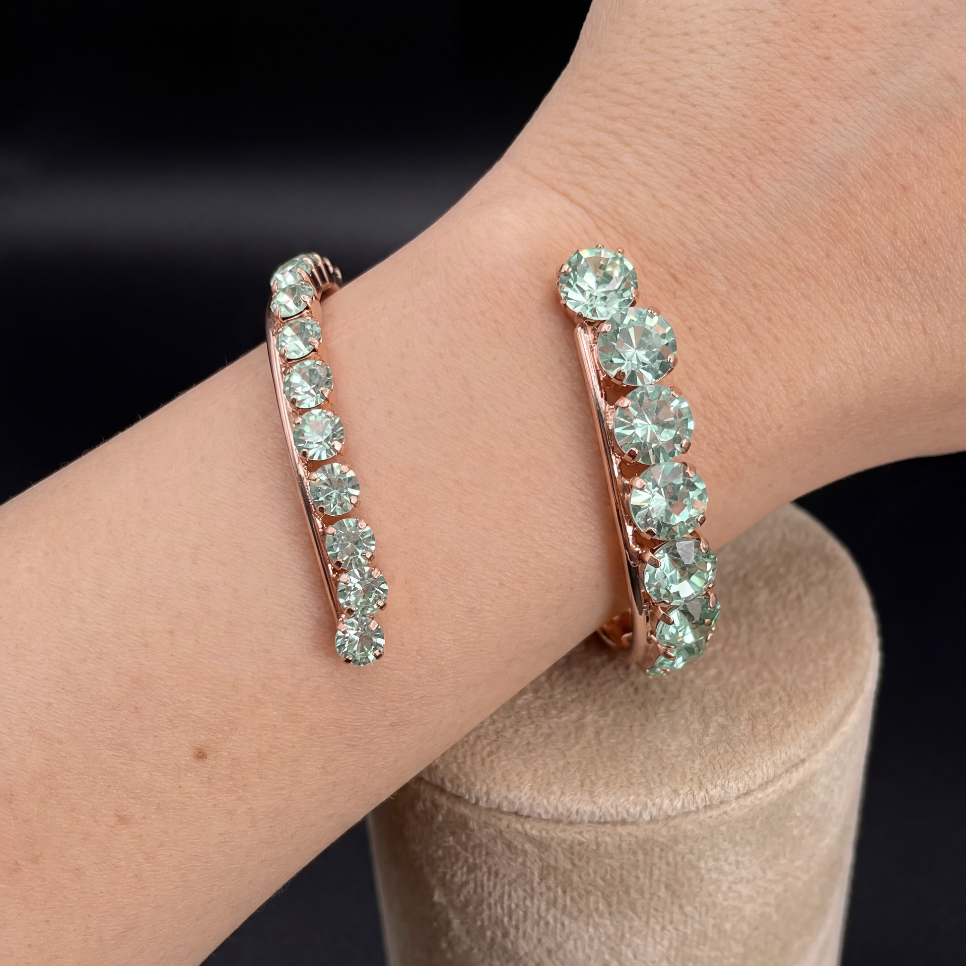 Freya bracciale - Oro Rosa - Crisolite