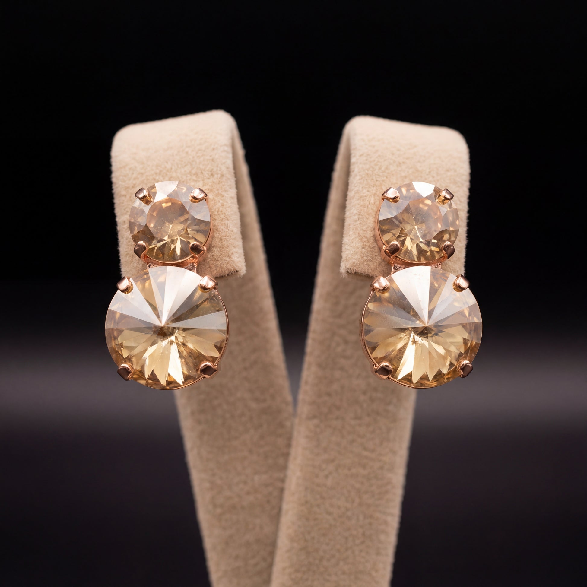 Meina orecchini - Oro Rosa - Gold Crystal