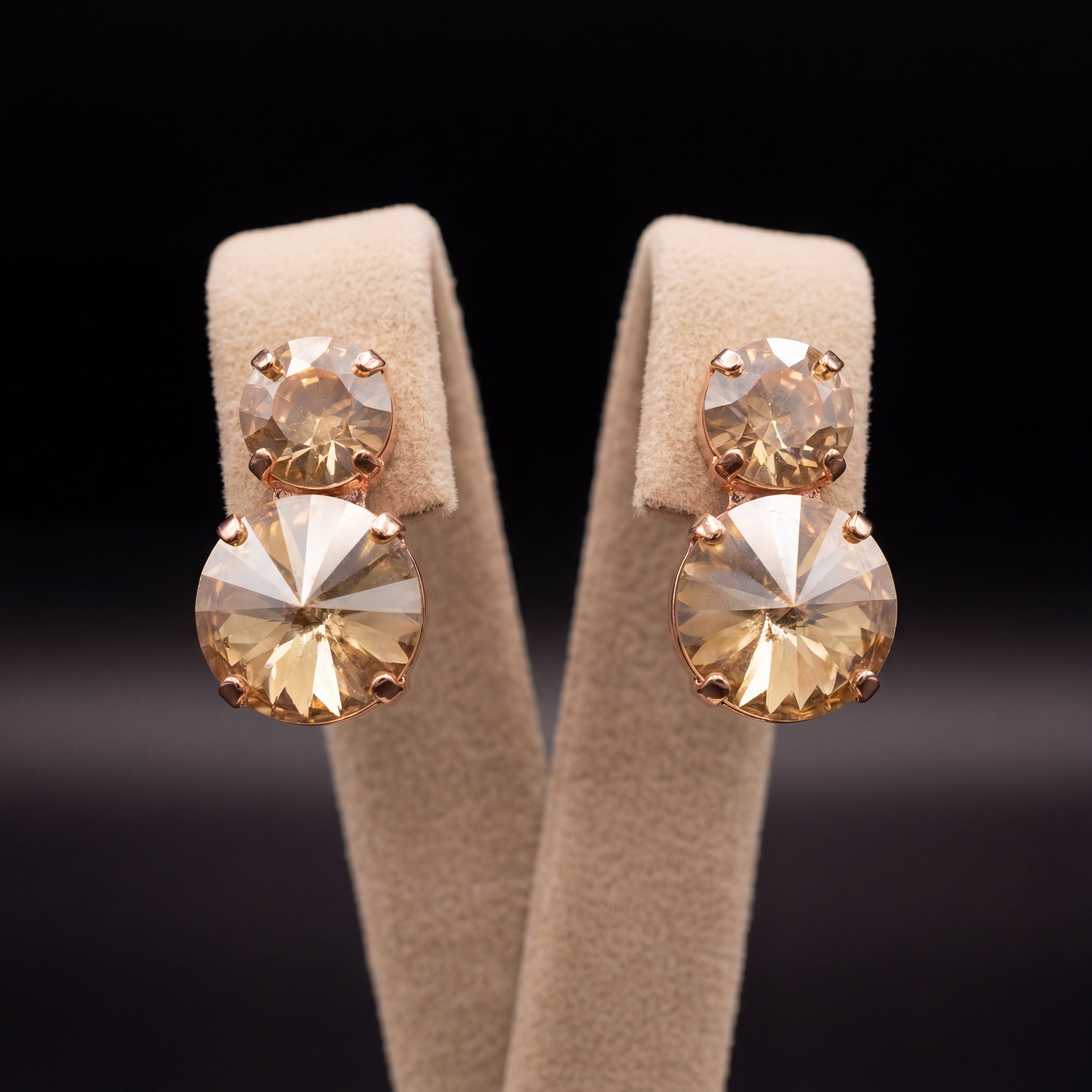 Meina orecchini - Oro Rosa - Gold Crystal